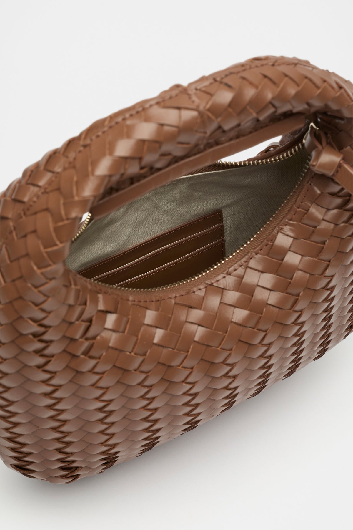 Leather Woven Handbag