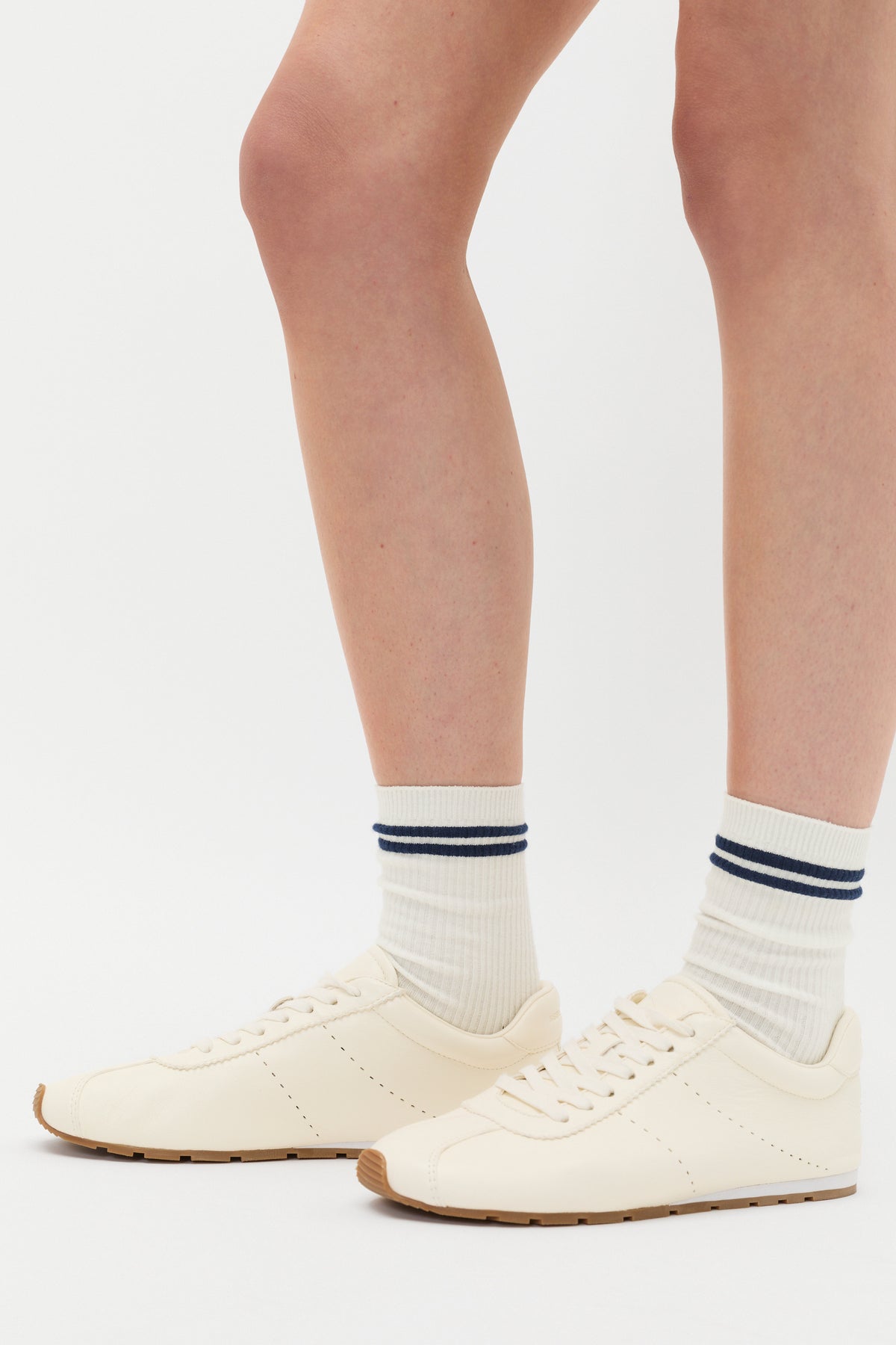 Stripe Rib Crew Sock