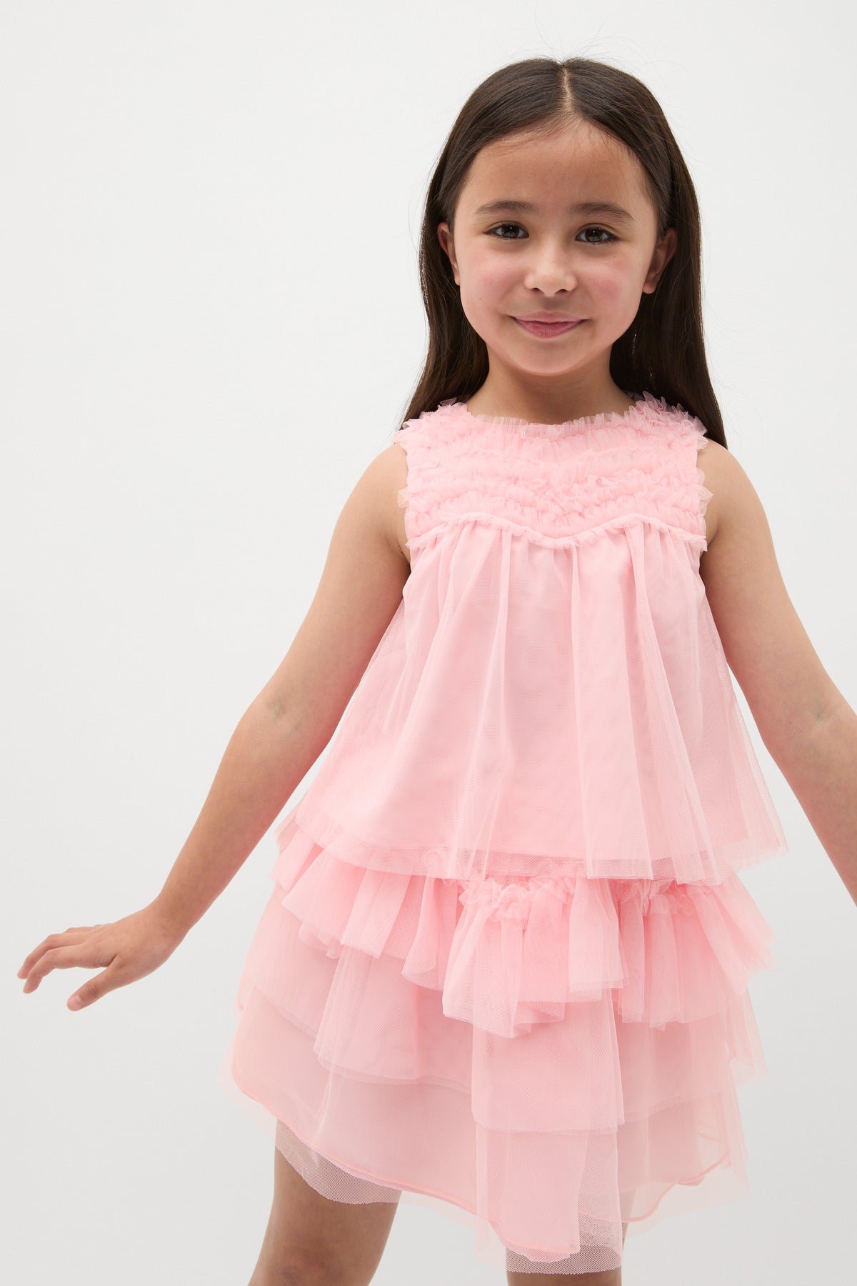 Tulle Ruffle Top
