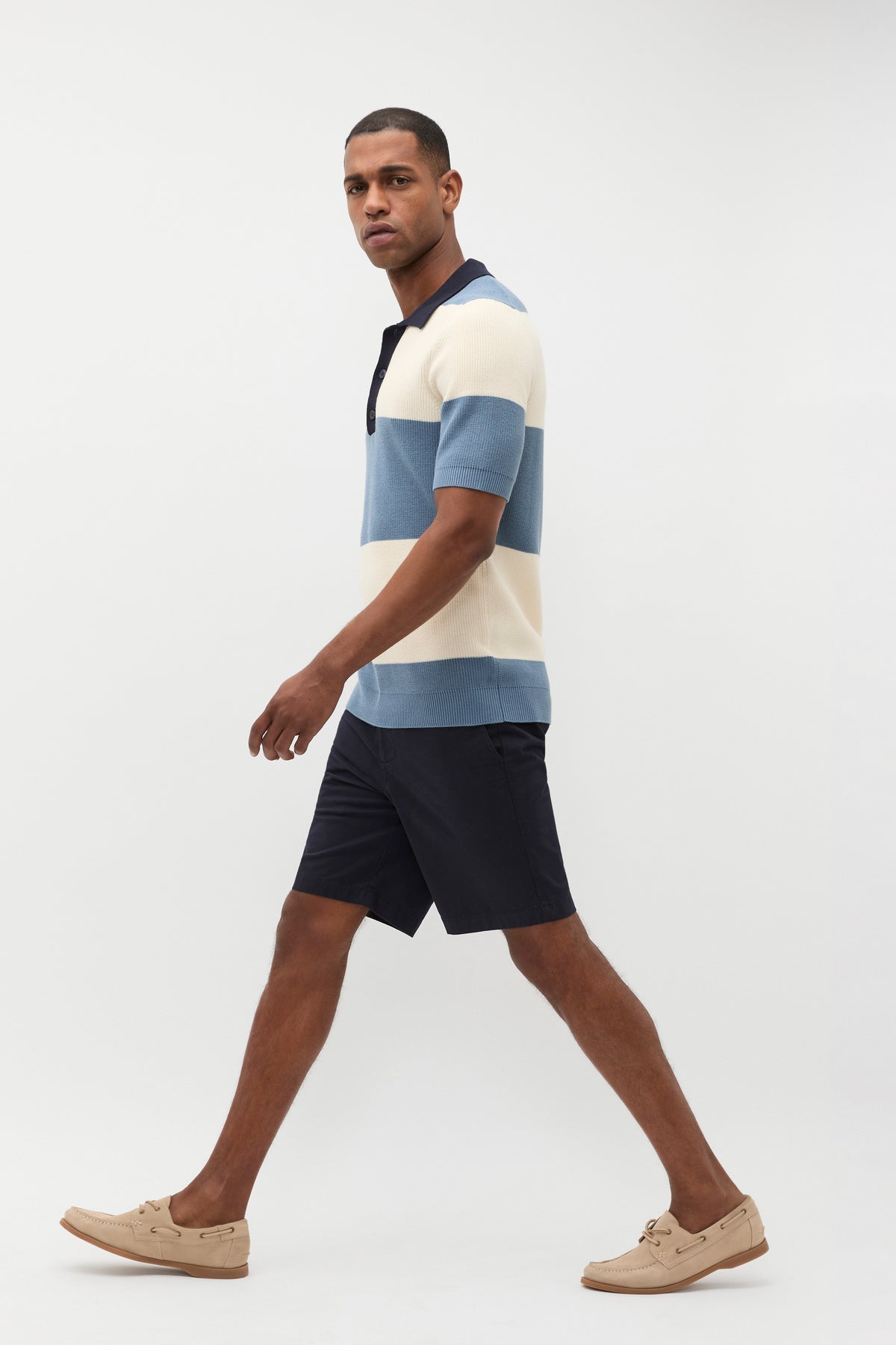Block Stripe Kn Polo