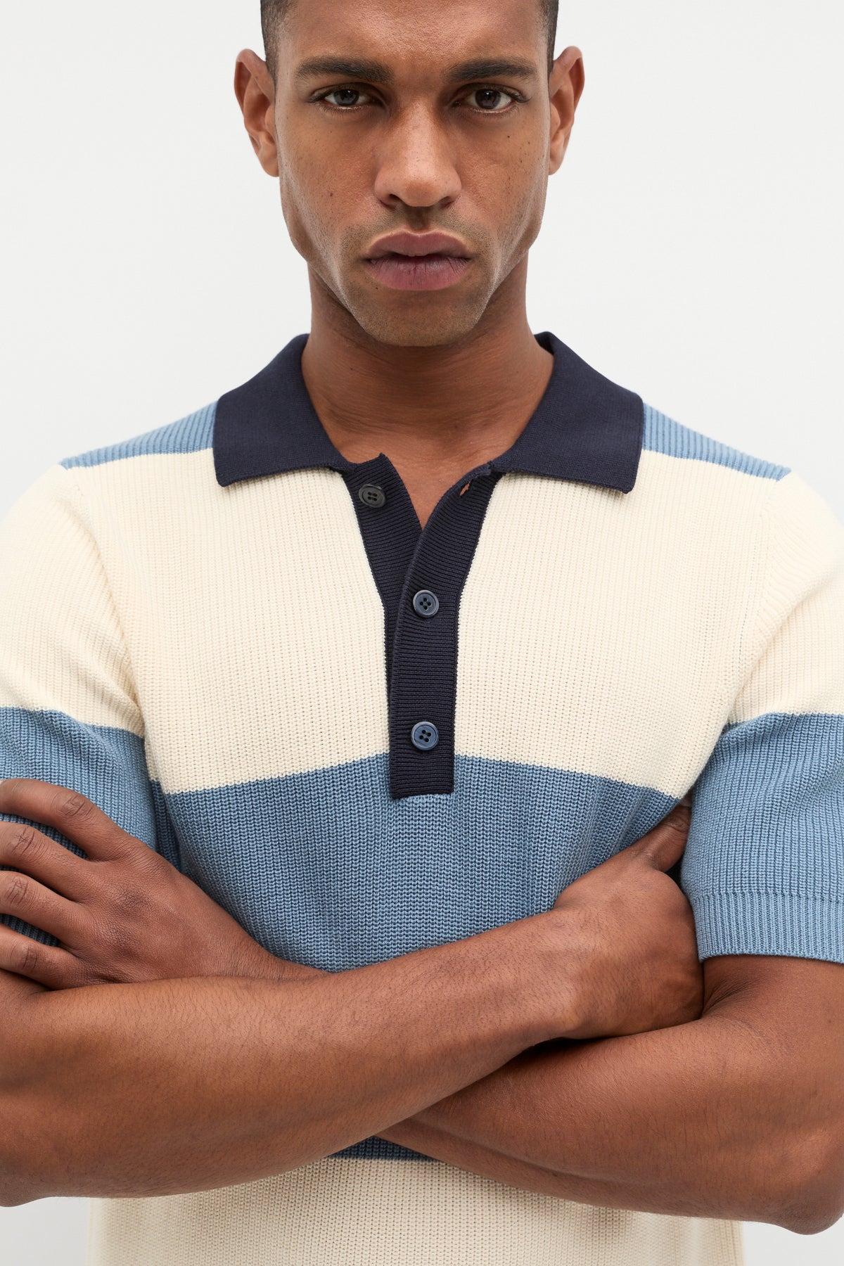 Block Stripe Kn Polo