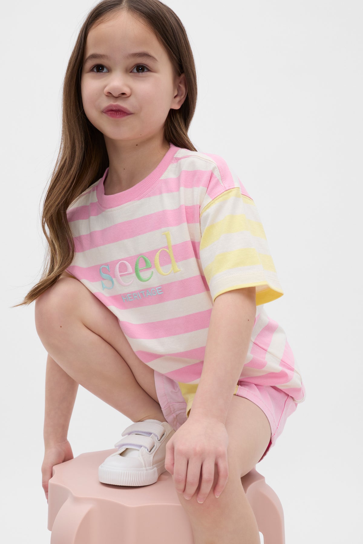 Stripe Colourblock Logo Tee