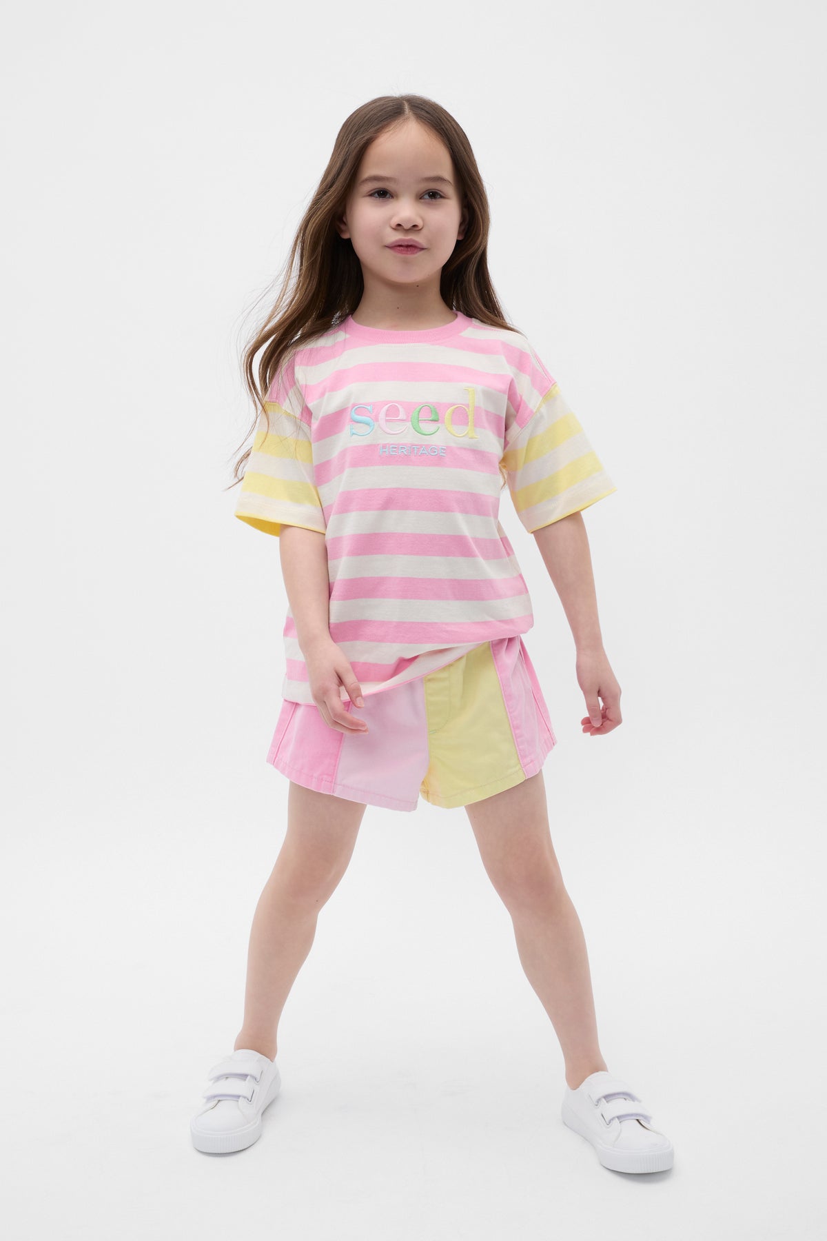 Stripe Colourblock Logo Tee