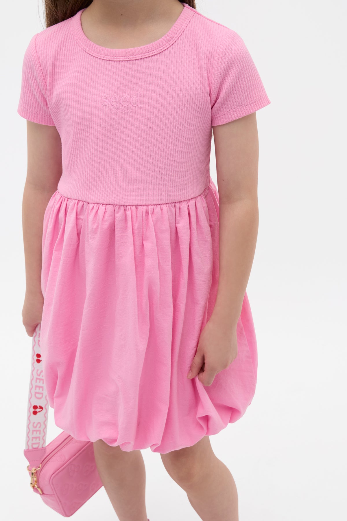 Spliced Logo Dress