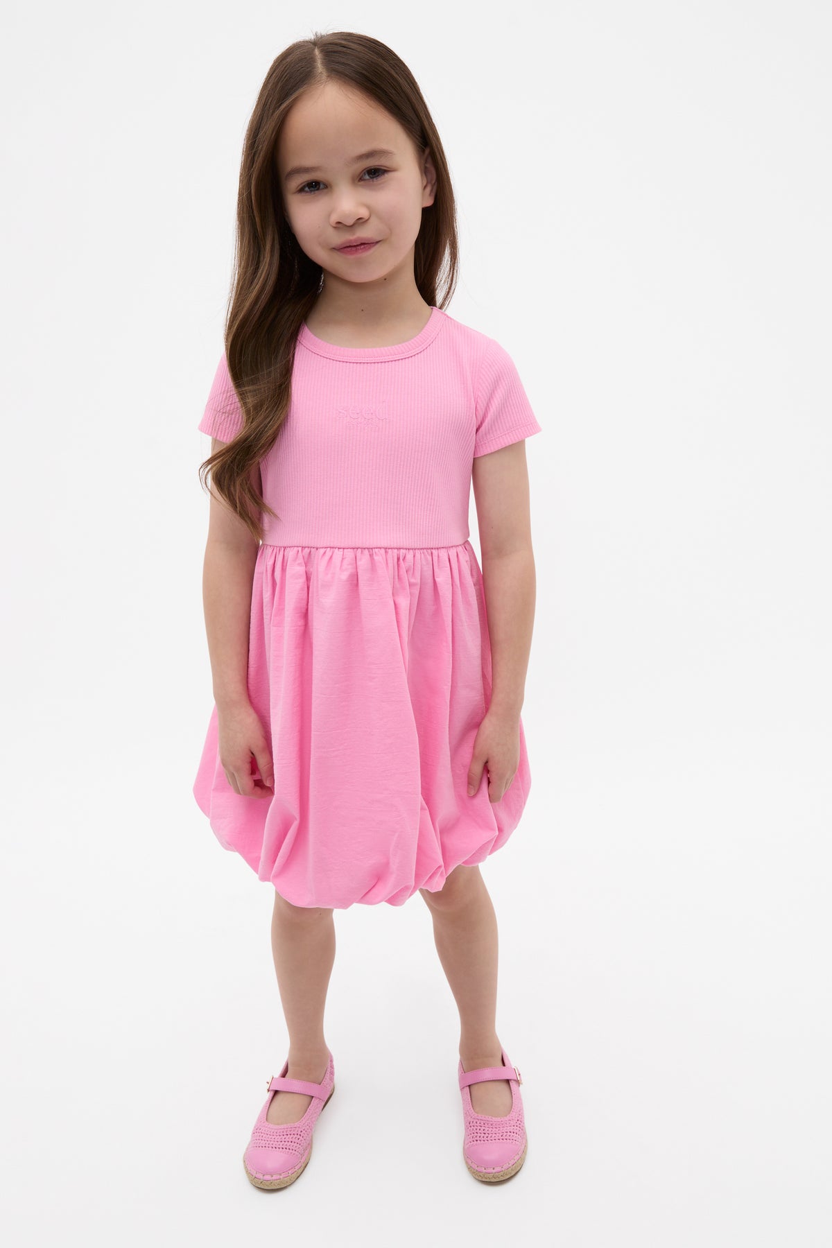 Spliced Logo Dress