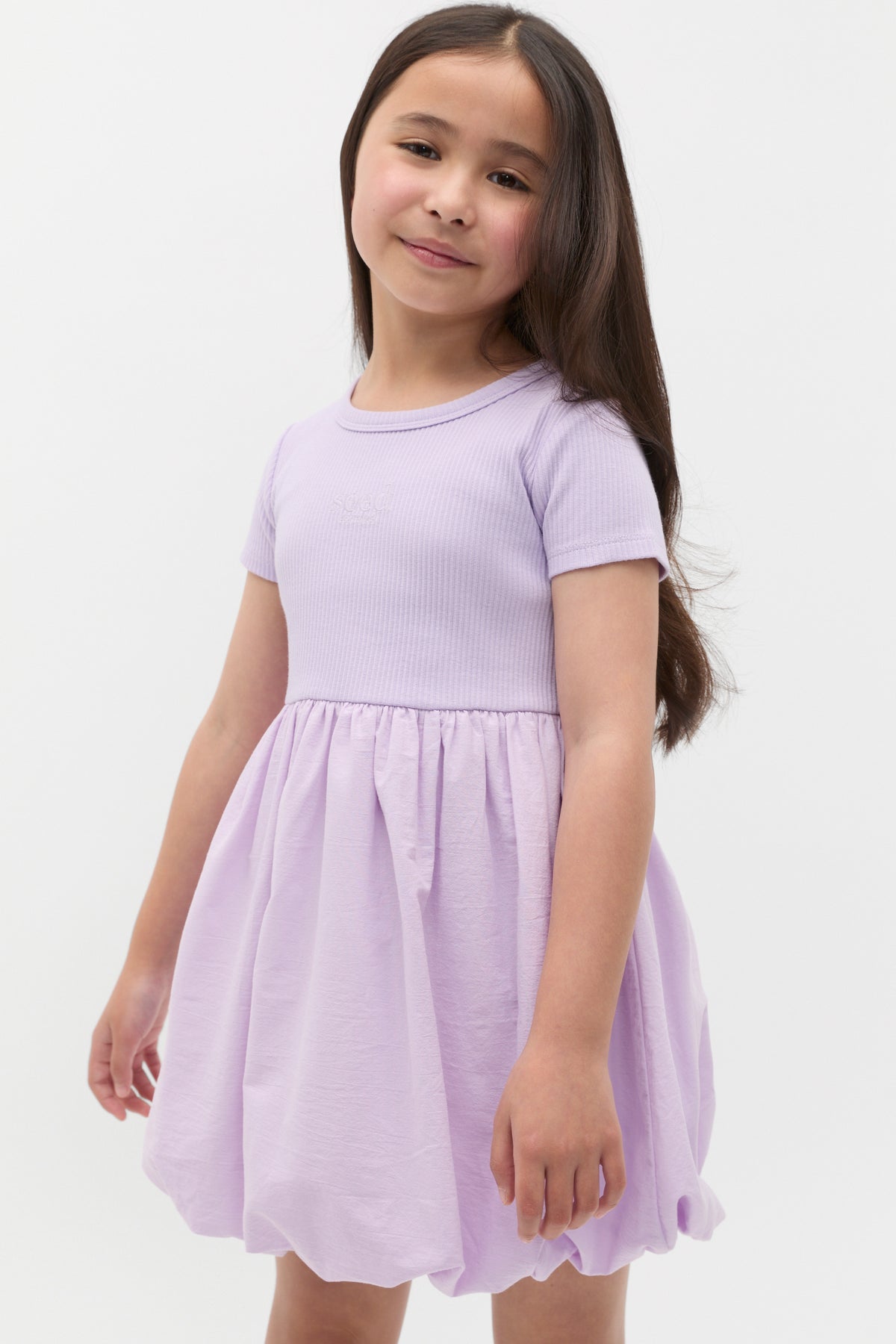 Spliced Logo Dress