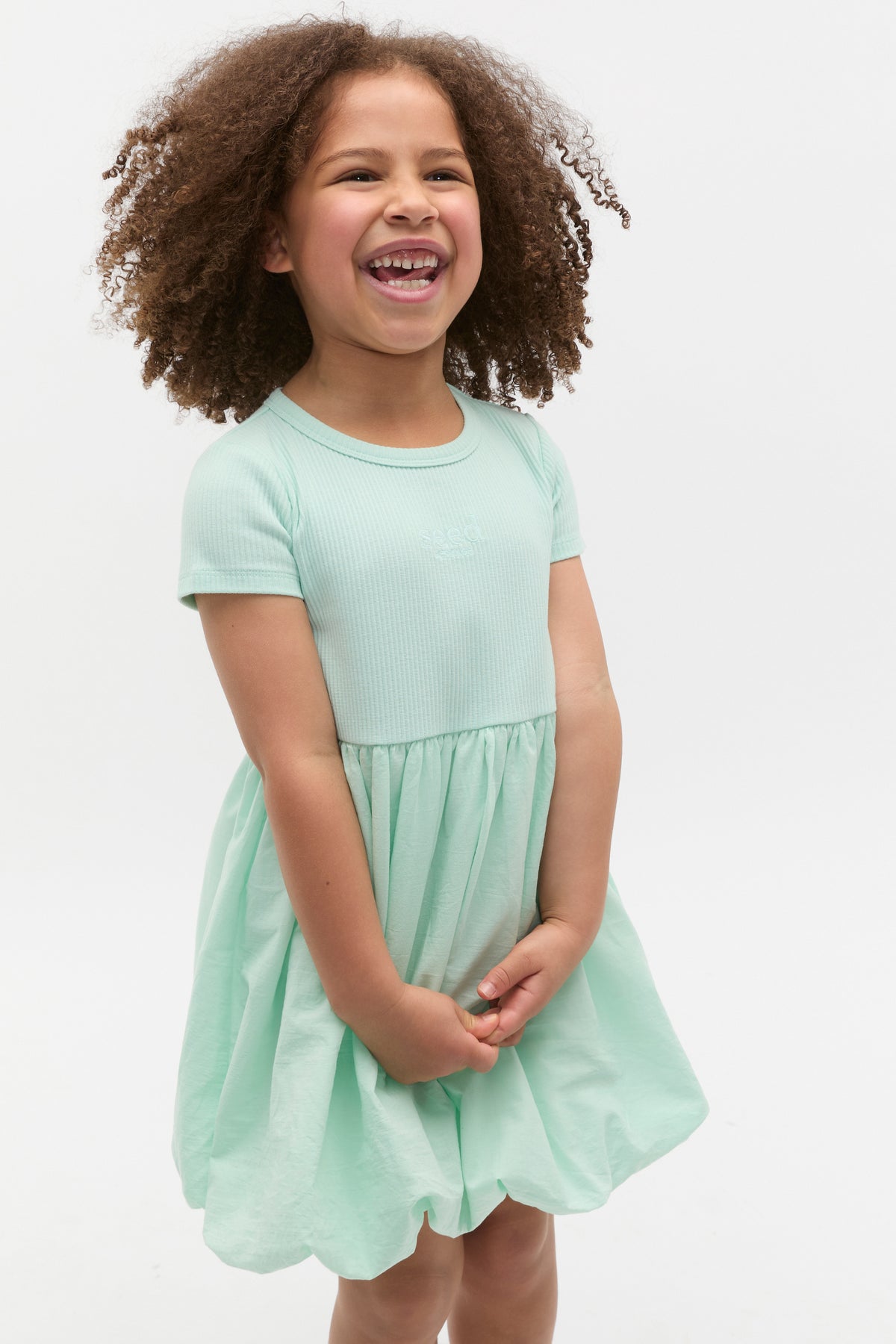 Spliced Logo Dress