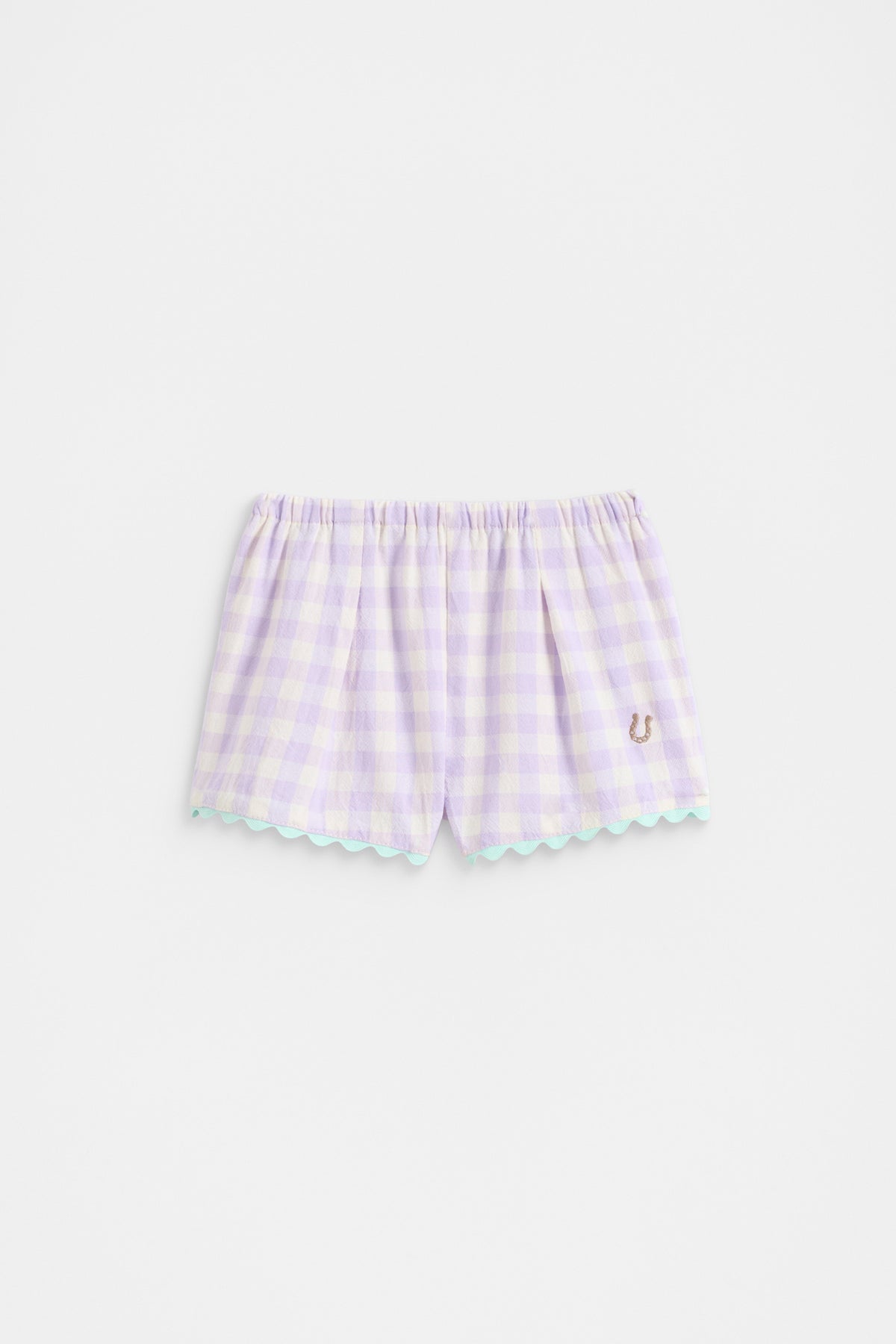 Spliced Gingham Short
