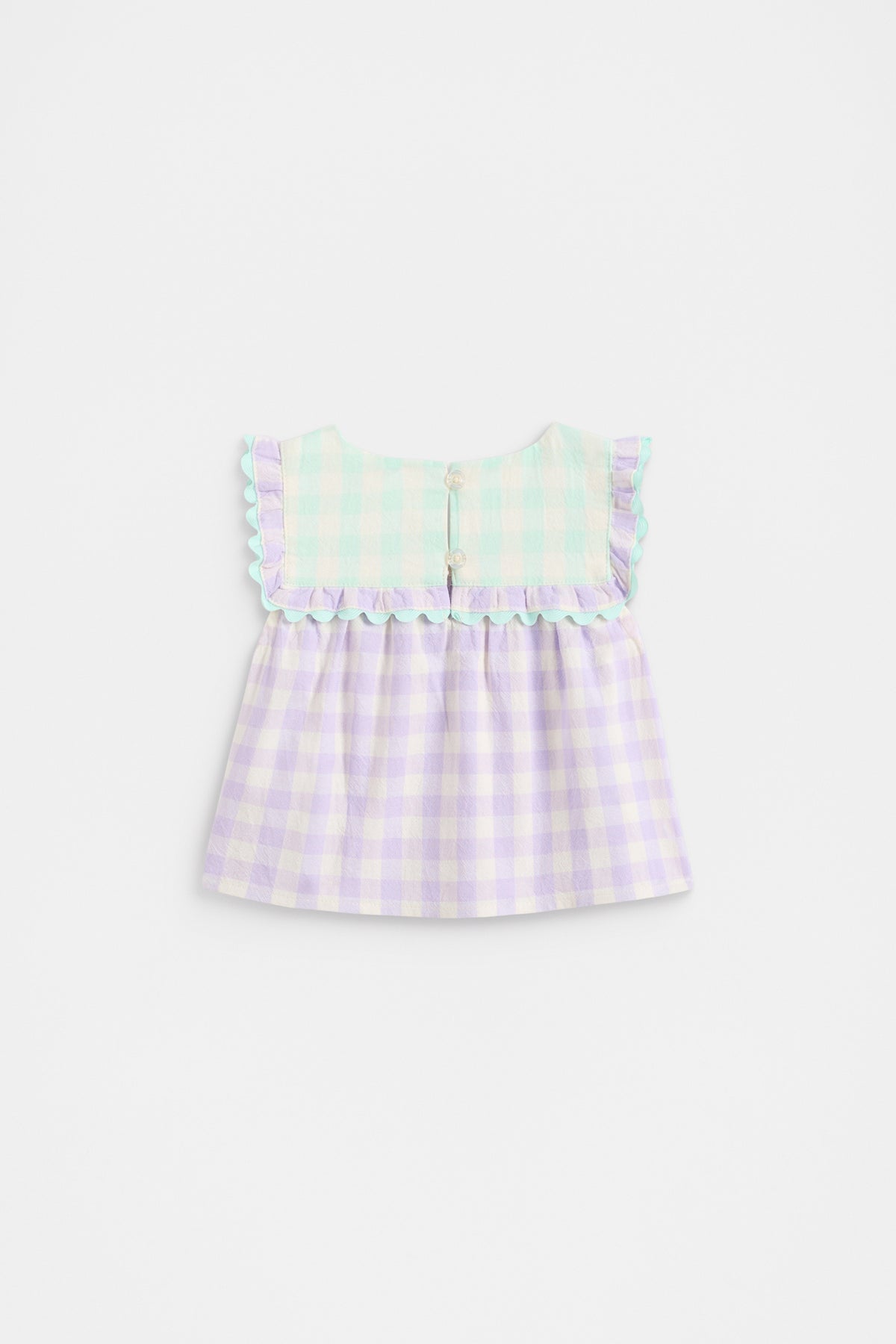 Spliced Gingham Top