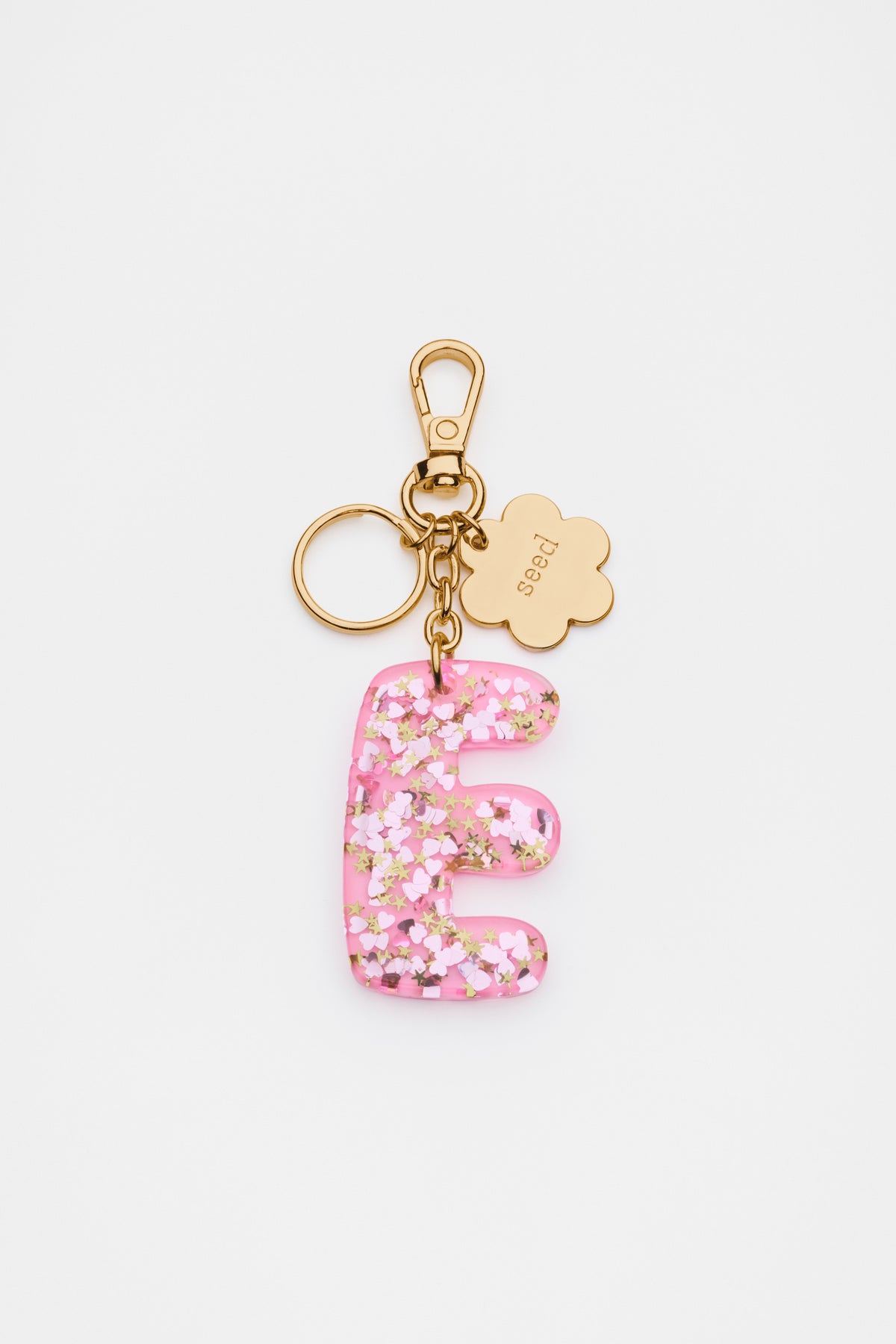 Glitter Initial Bag Charm