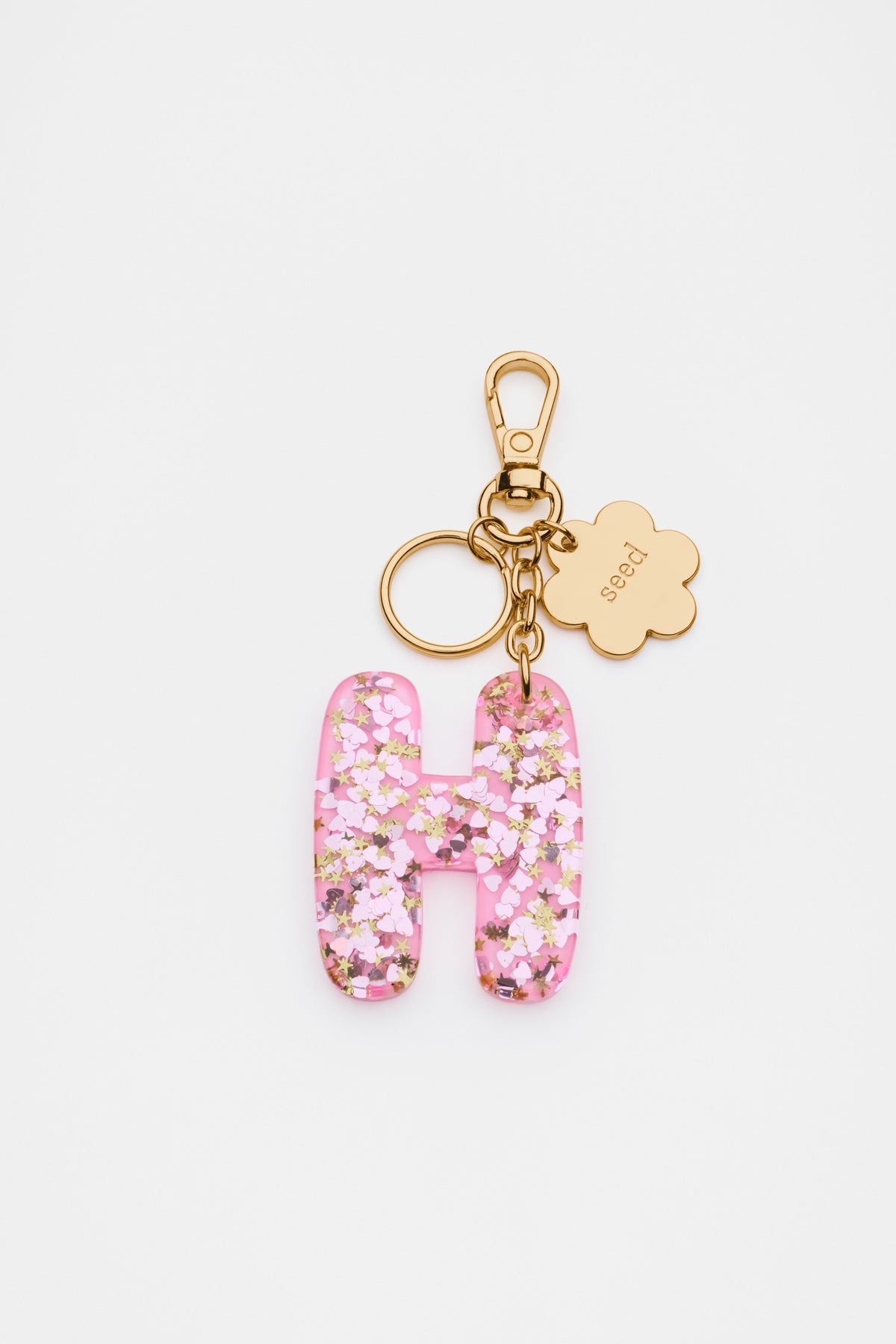 Glitter Initial Bag Charm