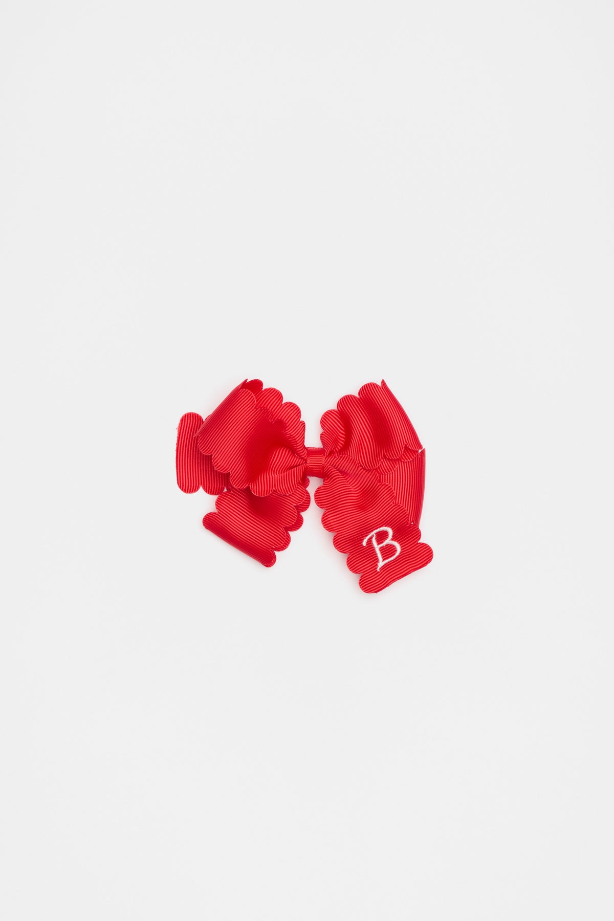 Grosgrain Initial Bow Duck Clip