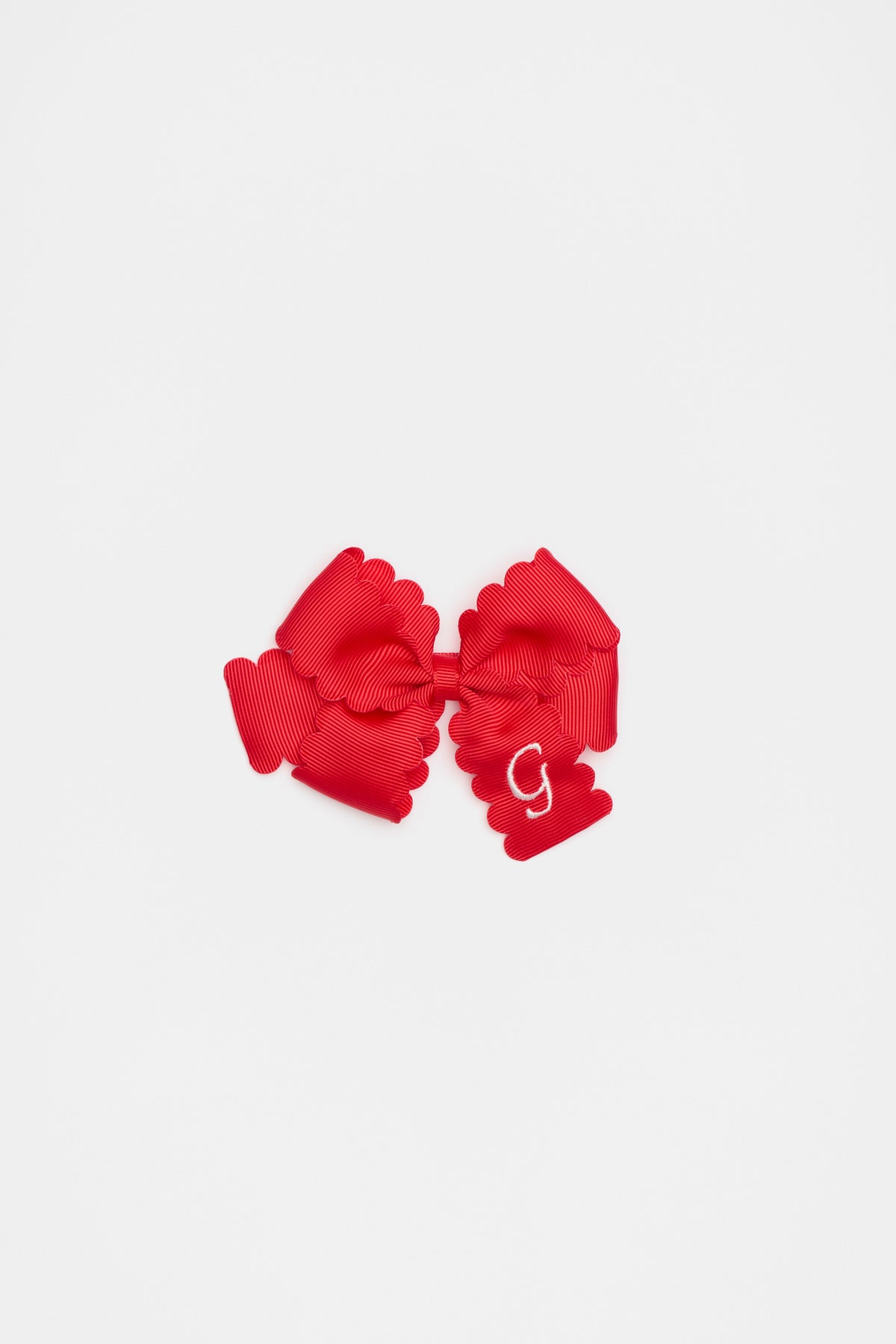 Grosgrain Initial Bow Duck Clip