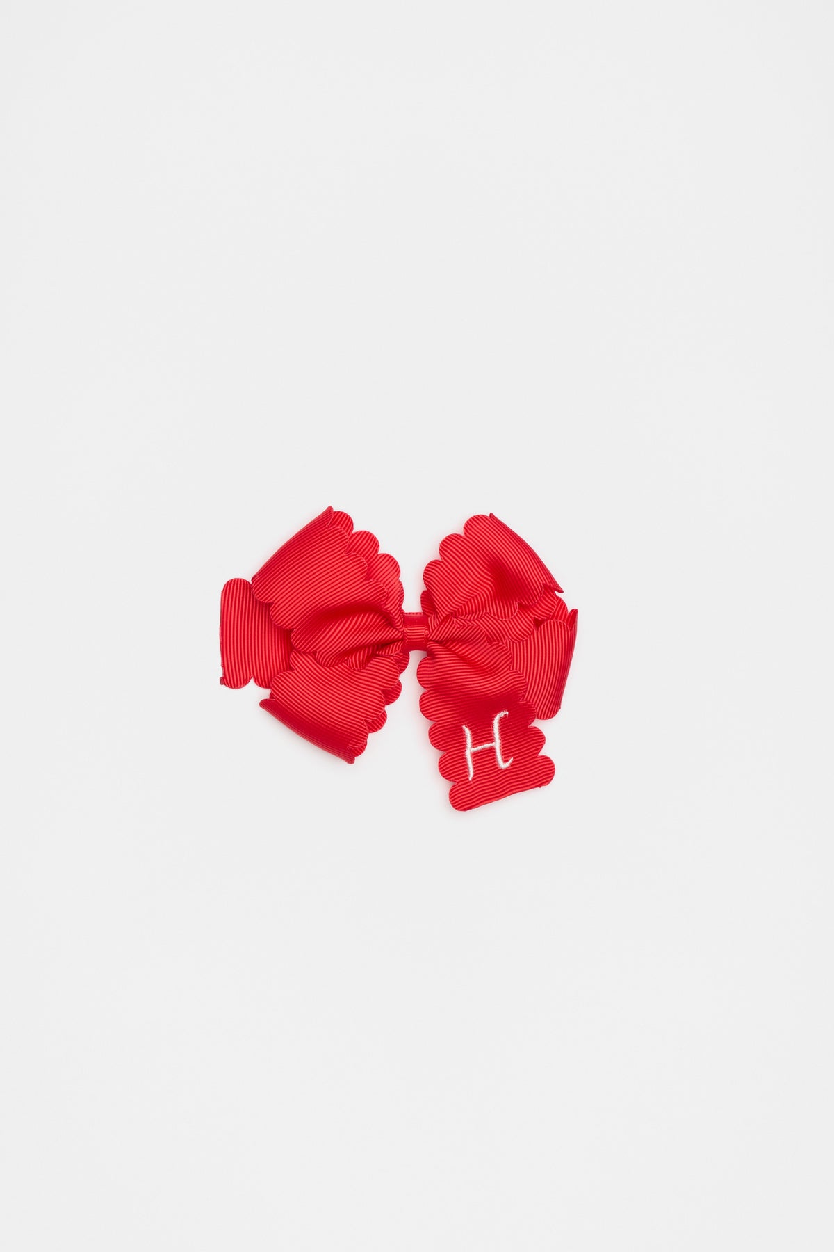 Grosgrain Initial Bow Duck Clip