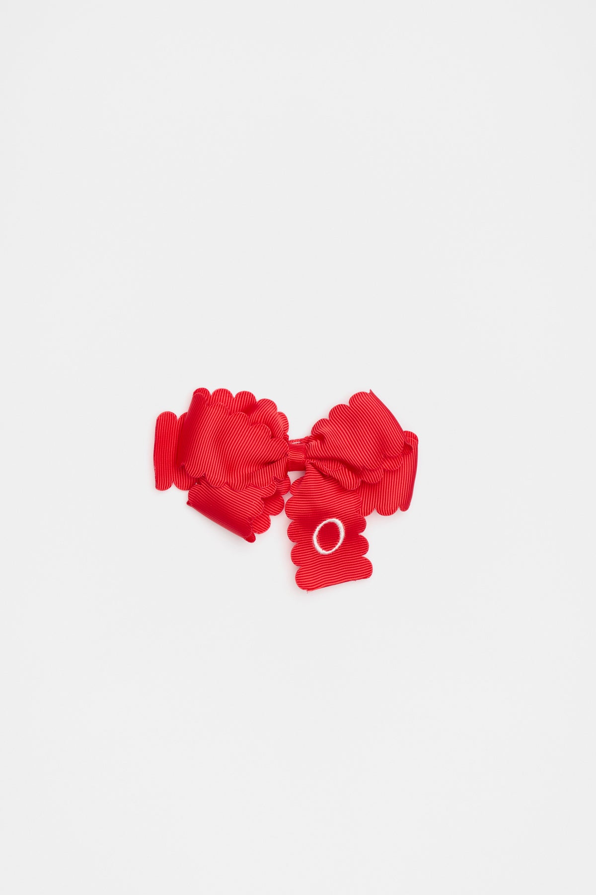 Grosgrain Initial Bow Duck Clip