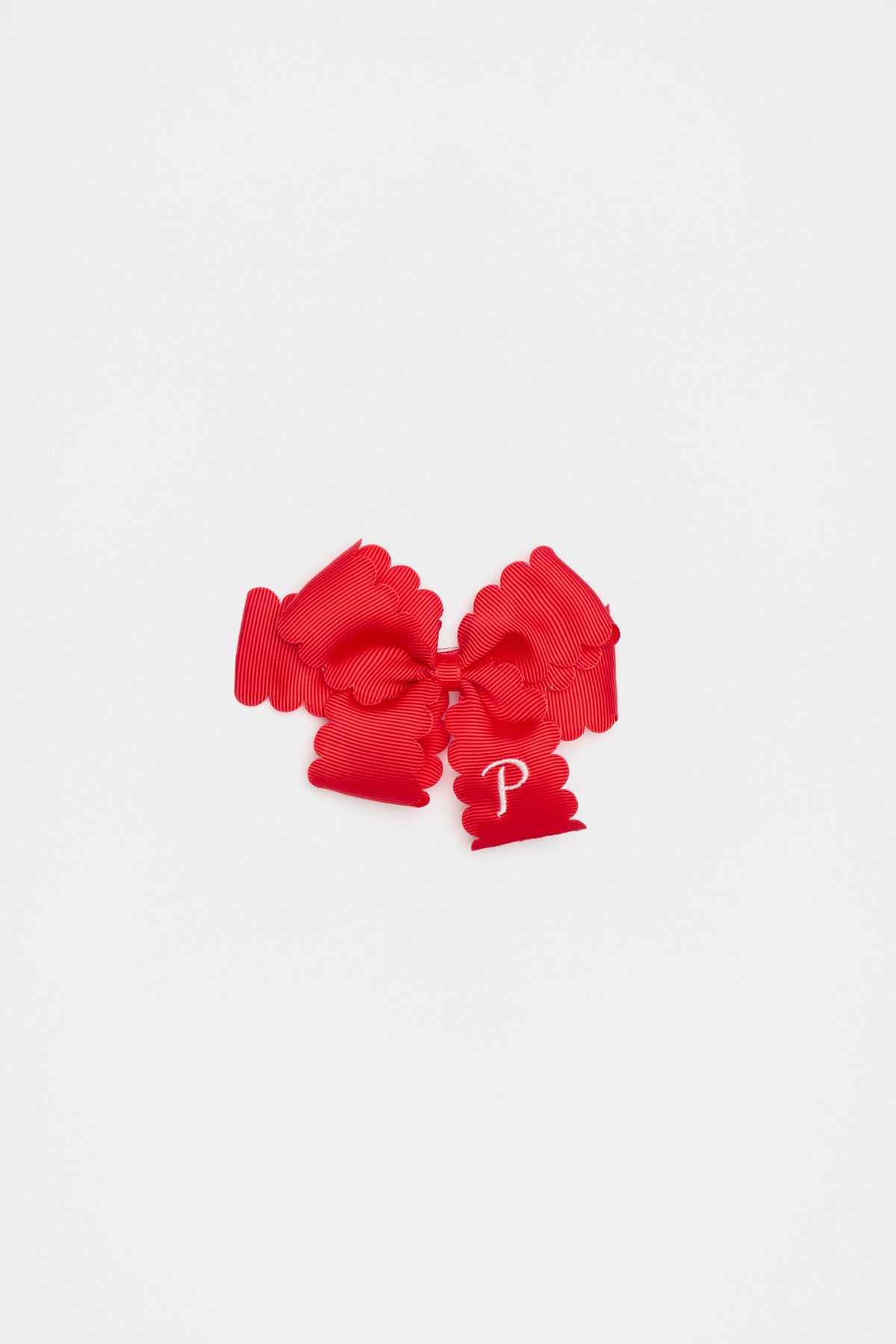 Grosgrain Initial Bow Duck Clip