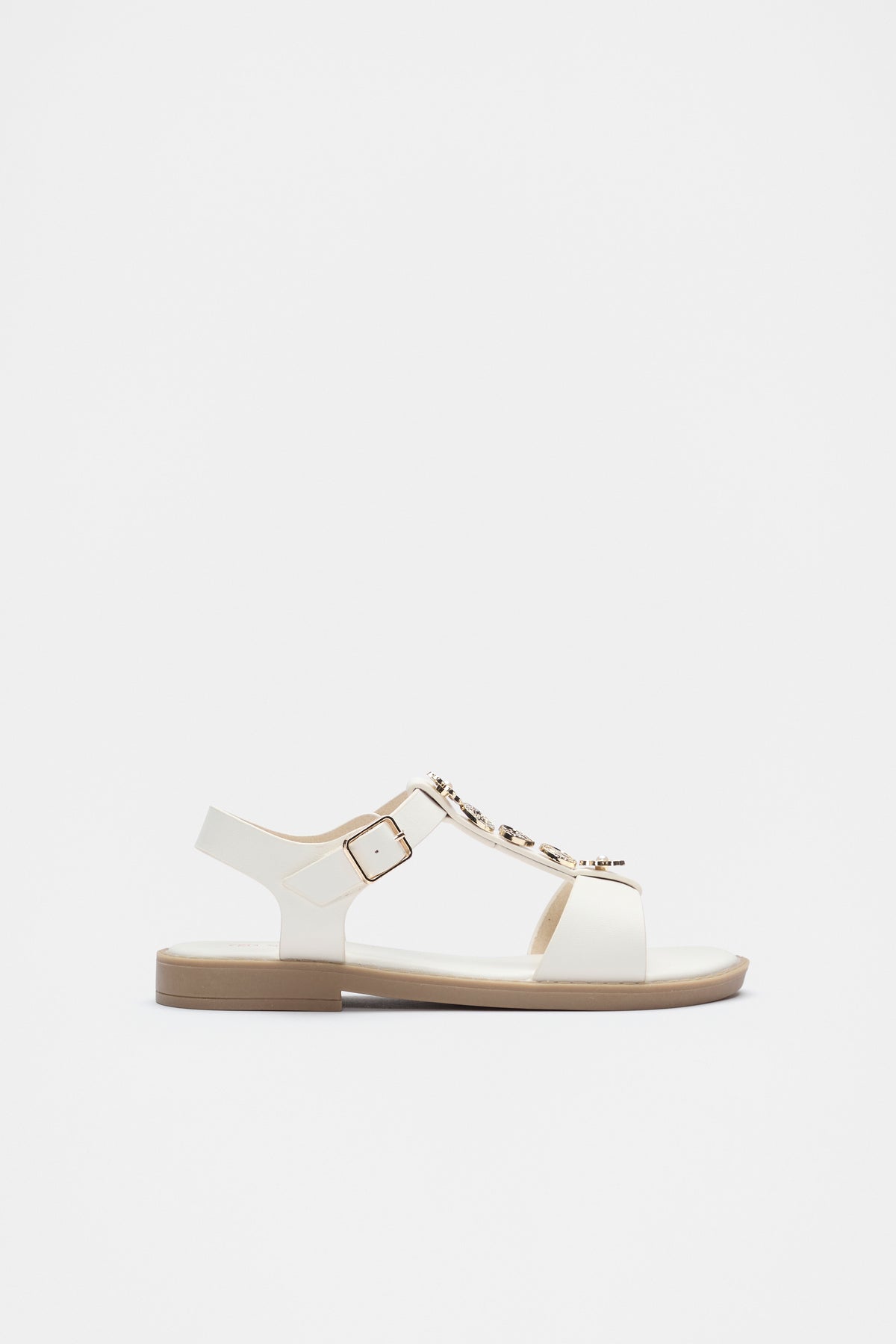 Coin Charm T Bar Sandal