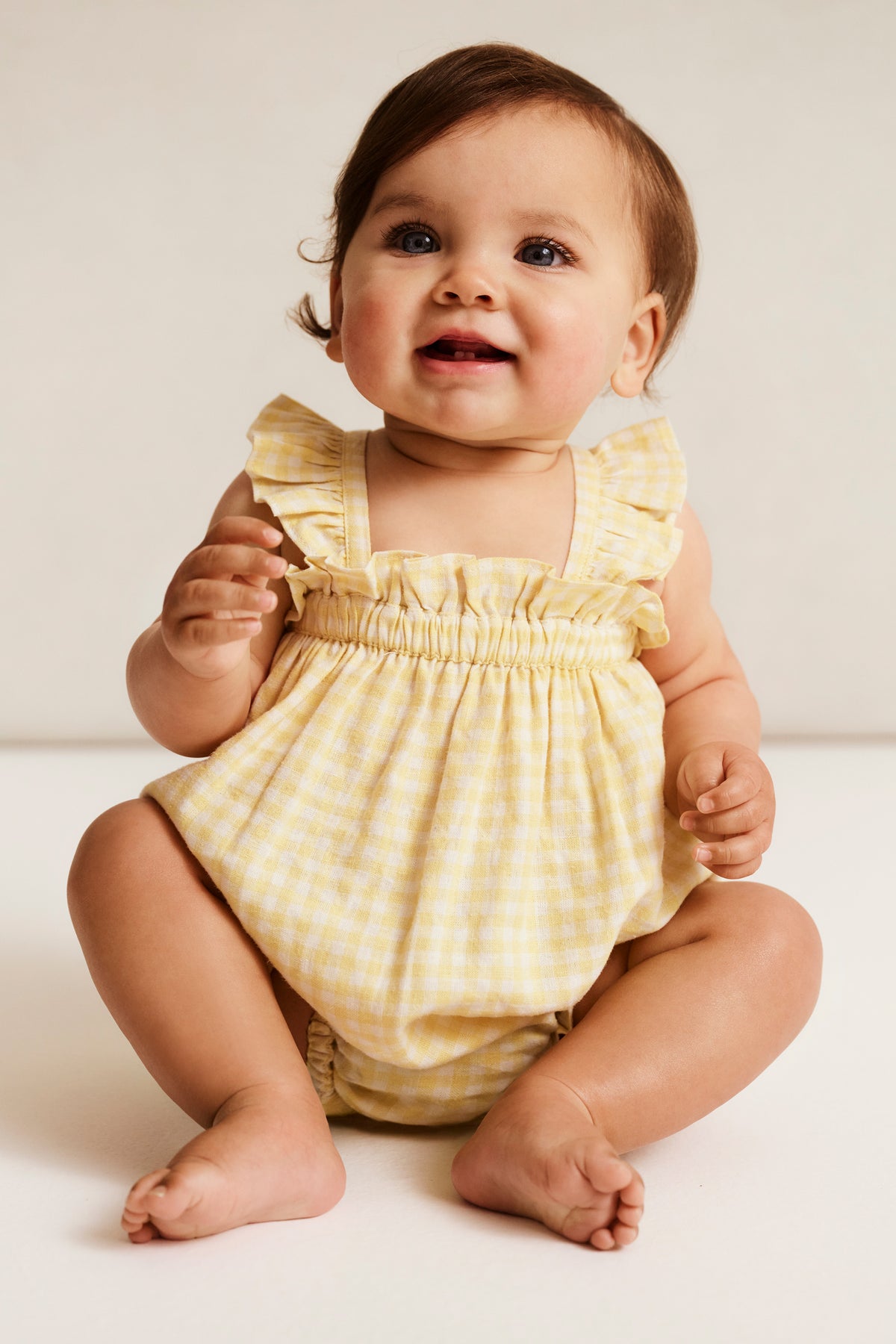 Gingham Frill Romper