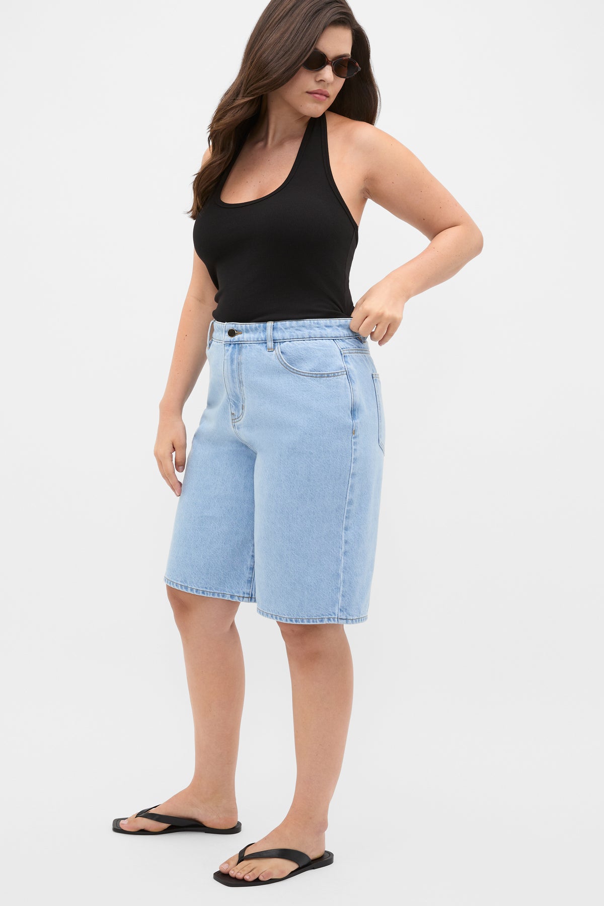 Longline Jean Short
