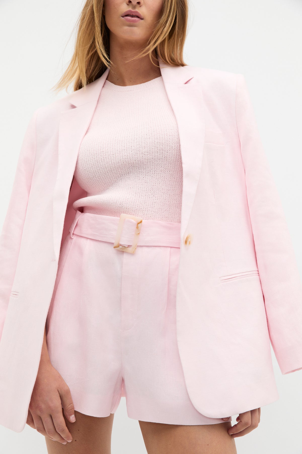 Tailored Linen Pleat Short