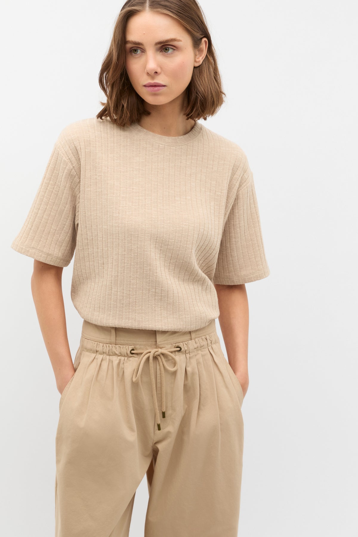 Textured Longline Boxy Tee