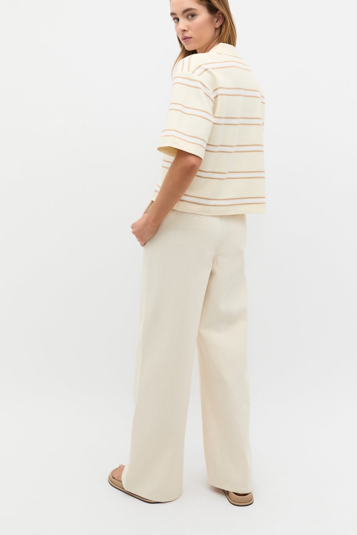 Stripe Boxy Polo