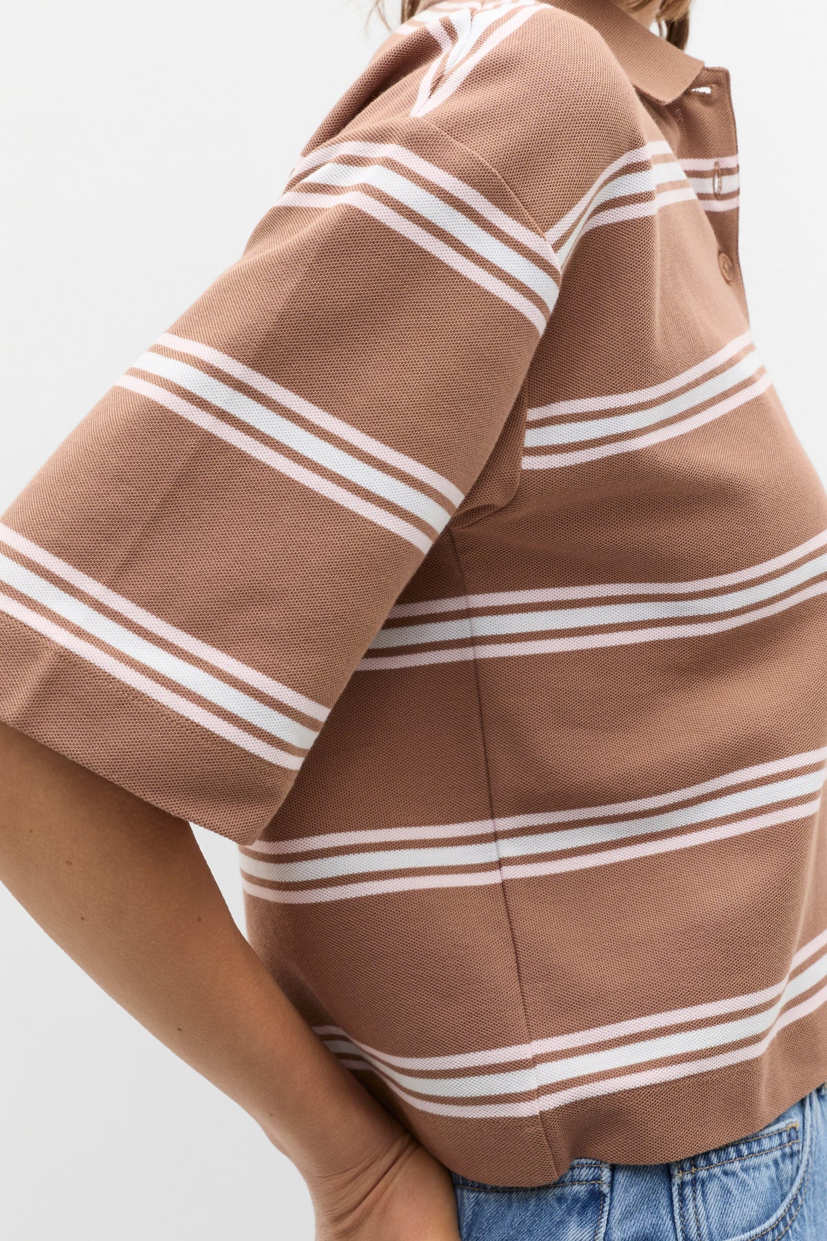 Stripe Boxy Polo