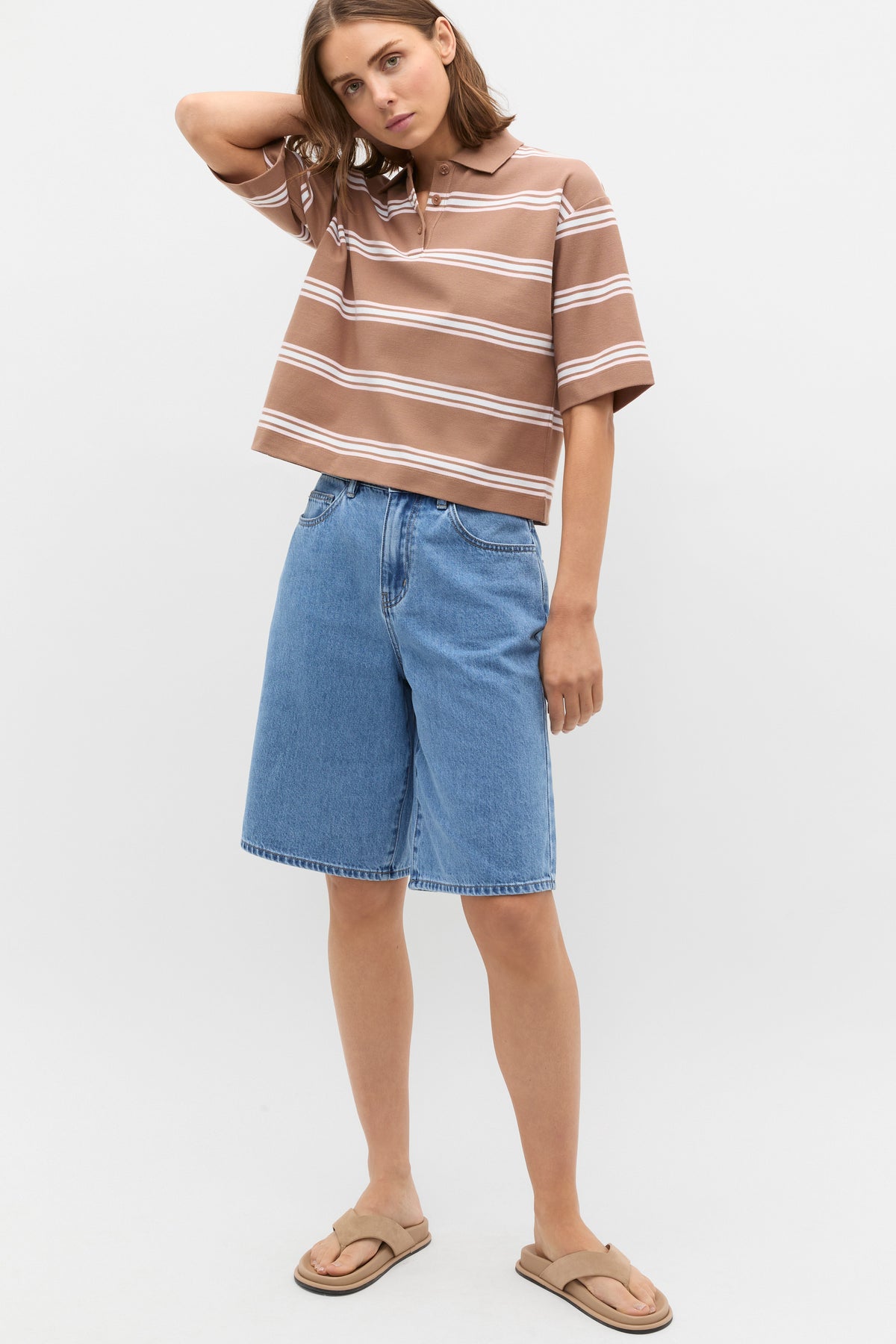 Stripe Boxy Polo