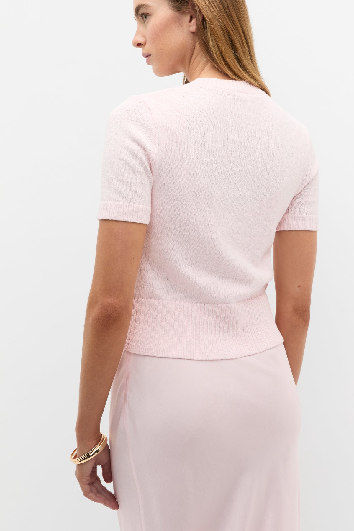 Textured Cotton Blend Cardigan