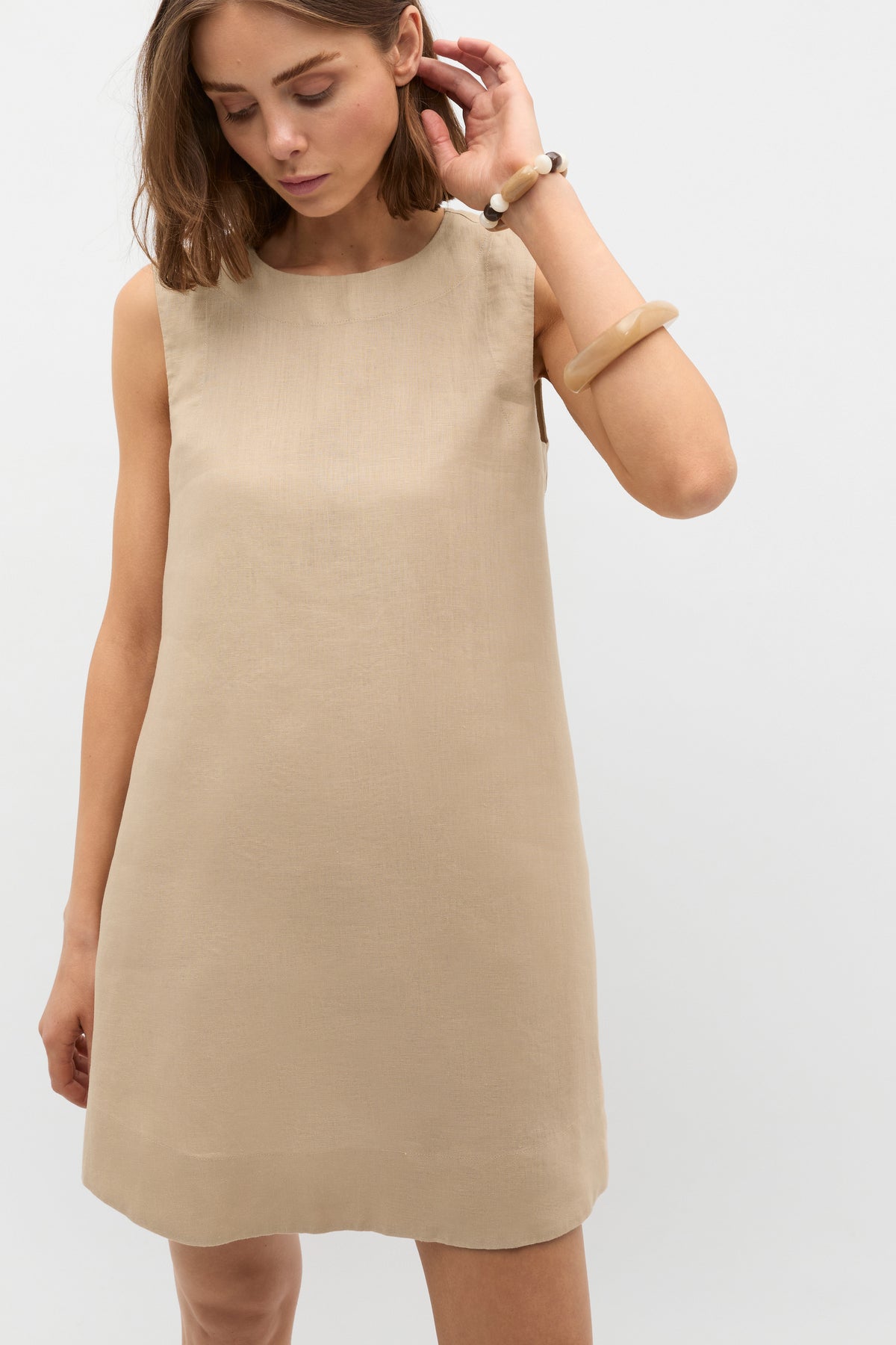 Linen A Line Mini Dress