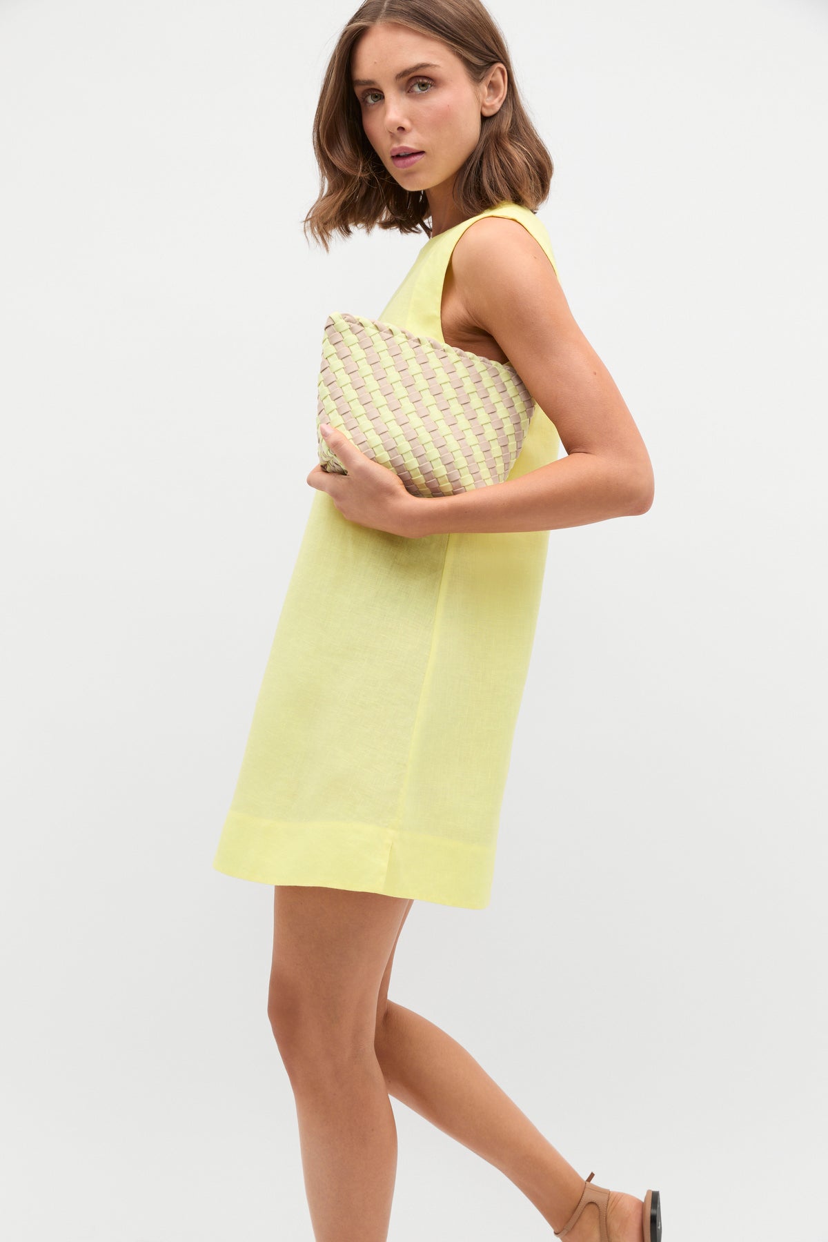 Linen A Line Mini Dress