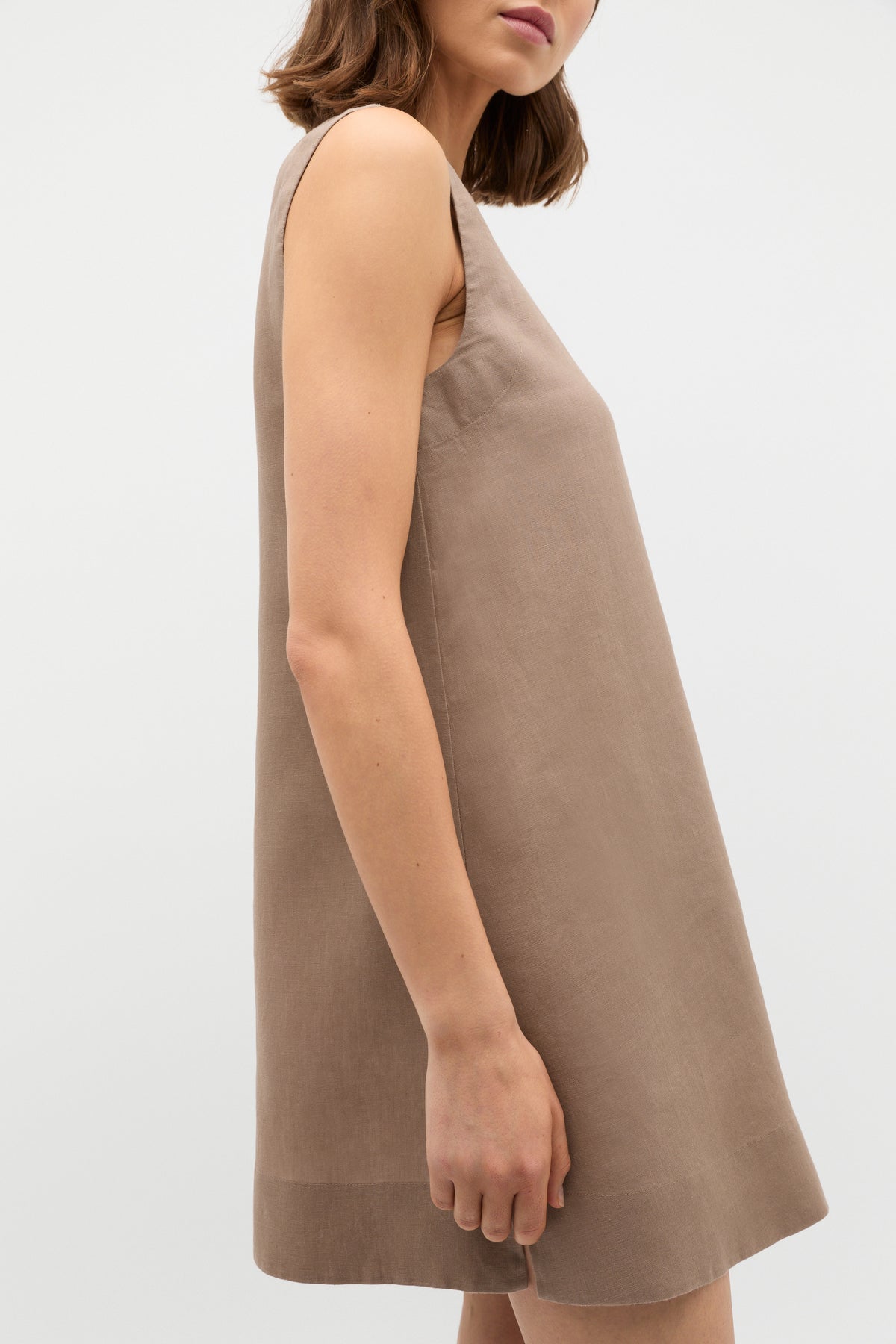 Linen A Line Mini Dress
