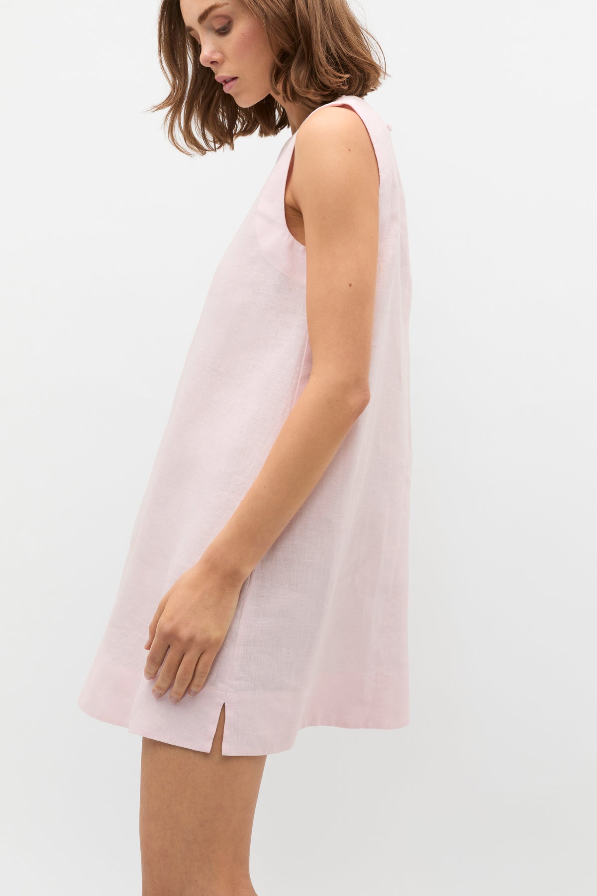 Linen A Line Mini Dress