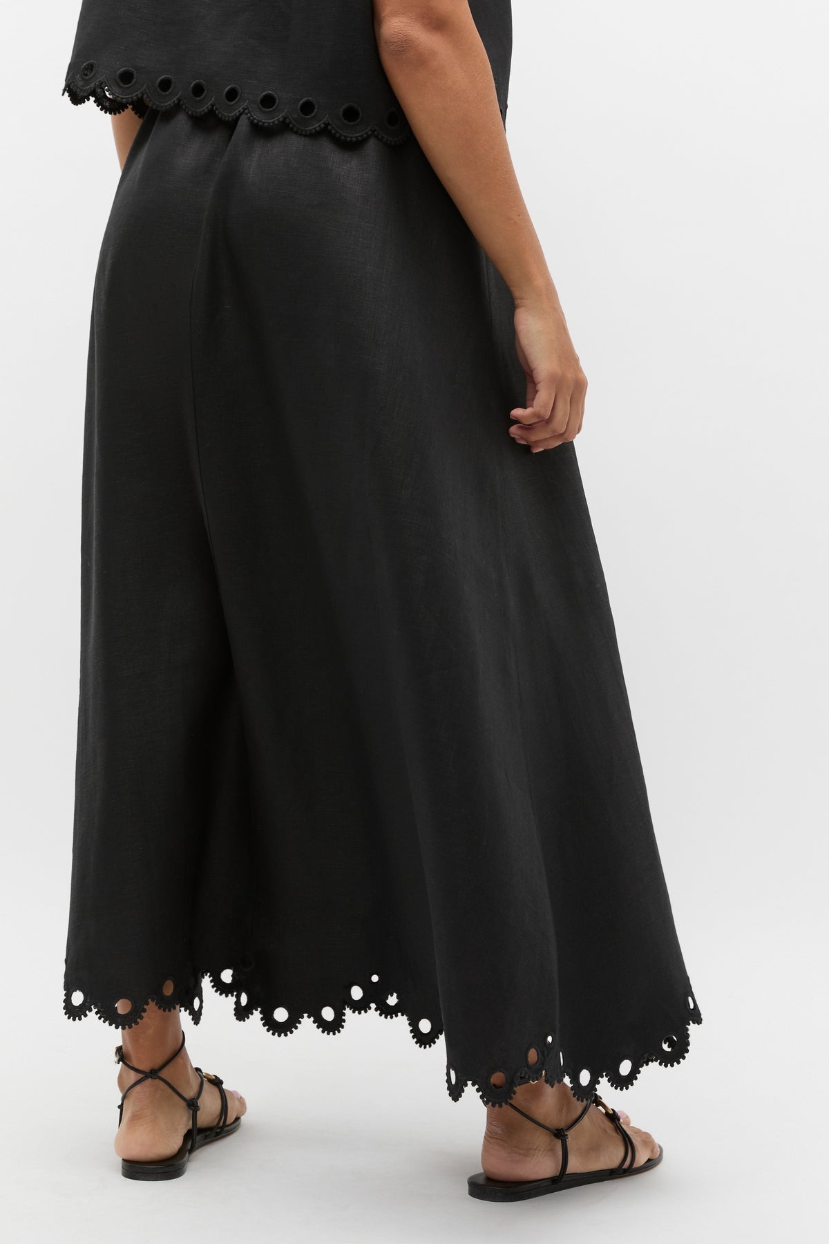 Linen Embroidered Skirt