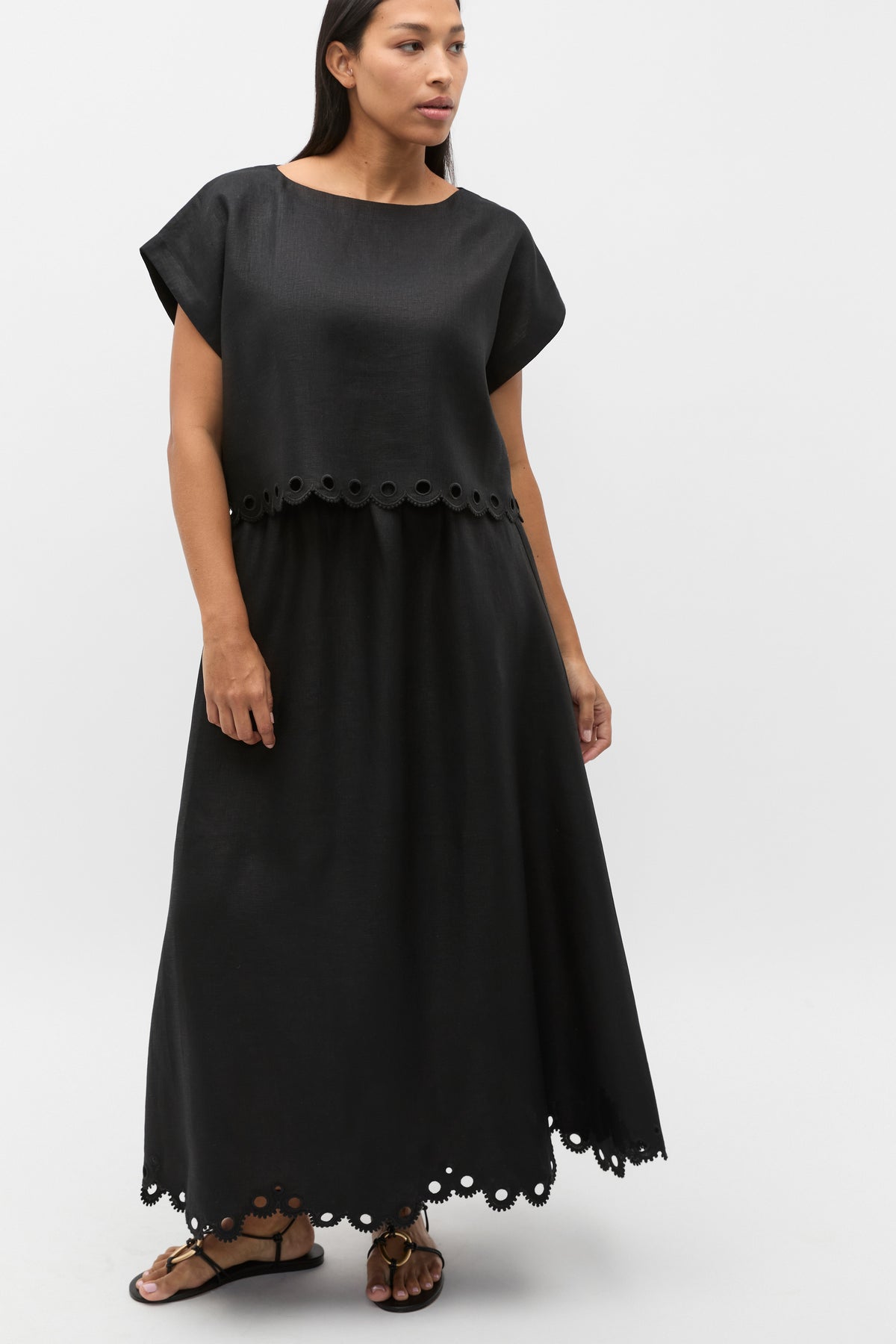 Linen Embroidered Skirt
