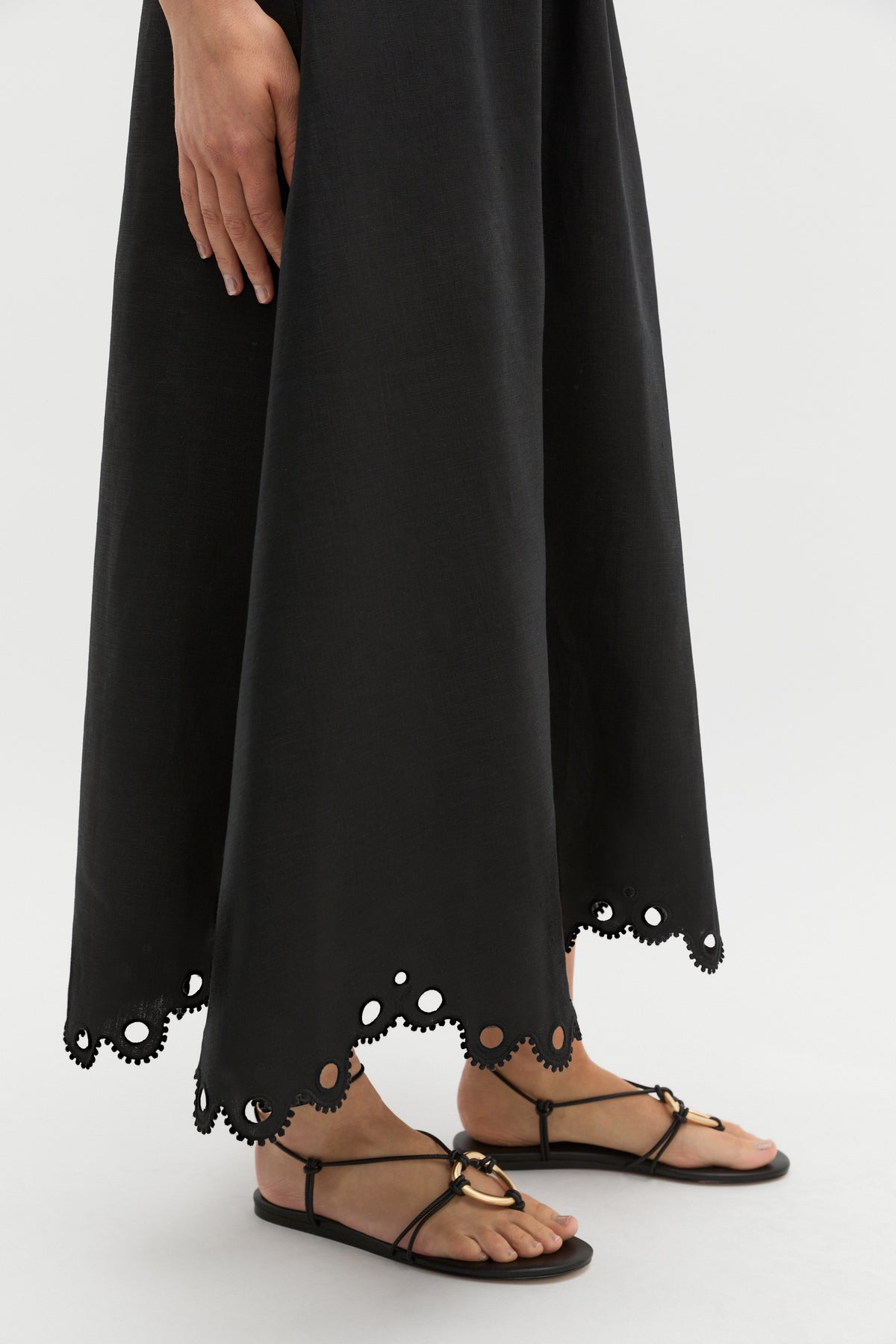 Linen Embroidered Skirt