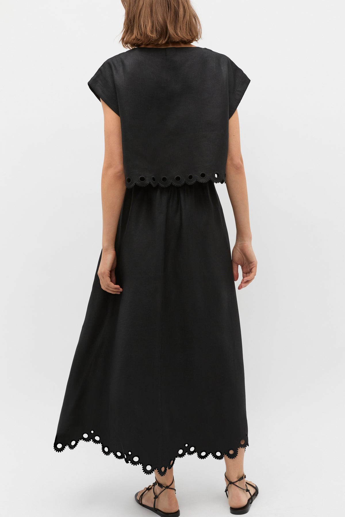 Linen Embroidered Skirt