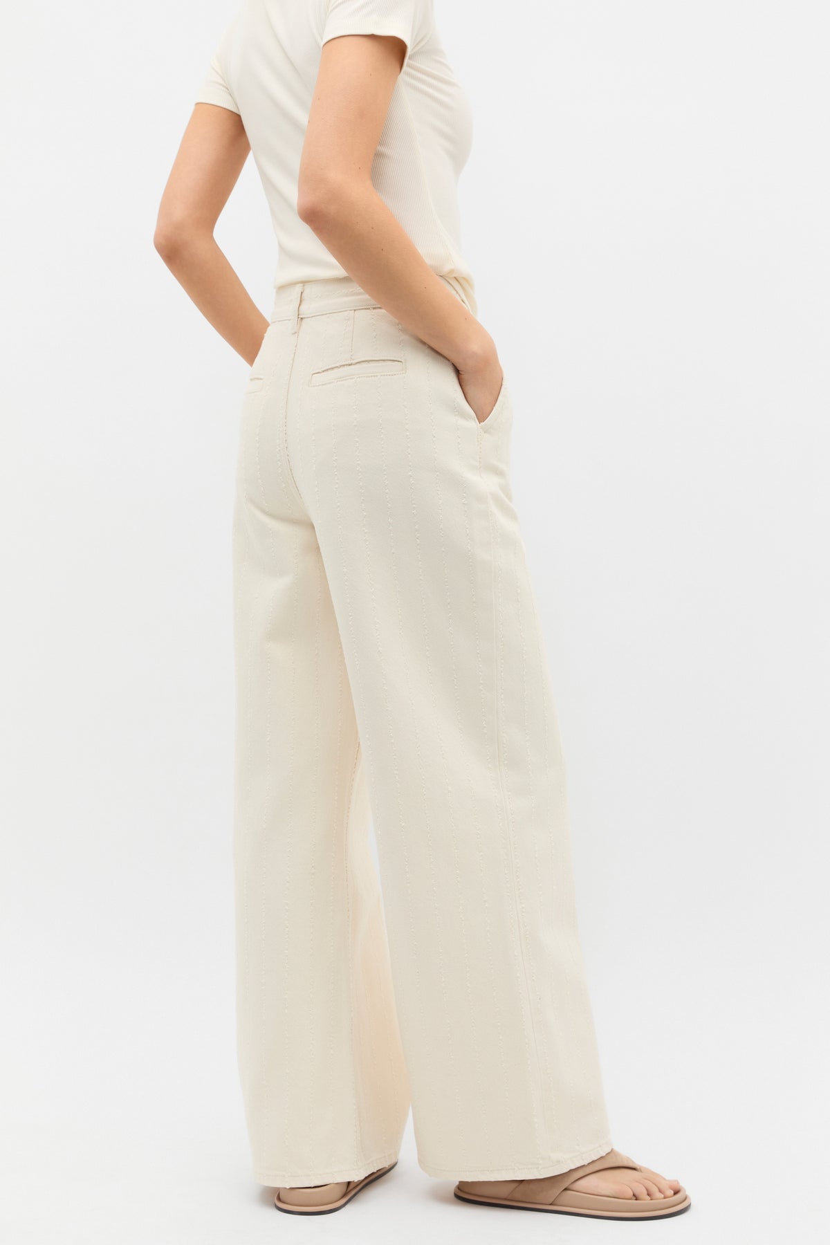 Textured Denim Tailored Jean