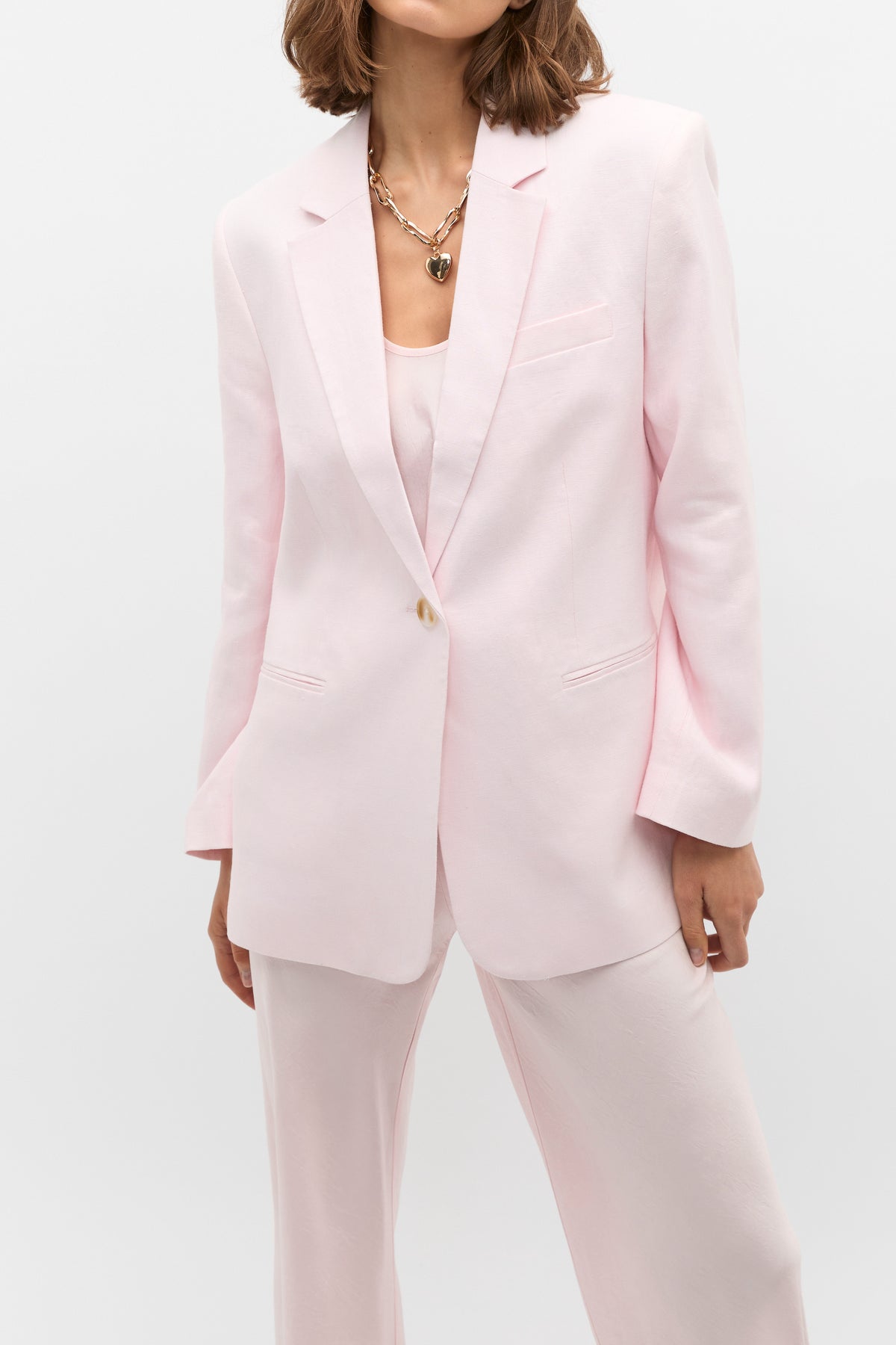 Tailored Linen Back Detail Blazer