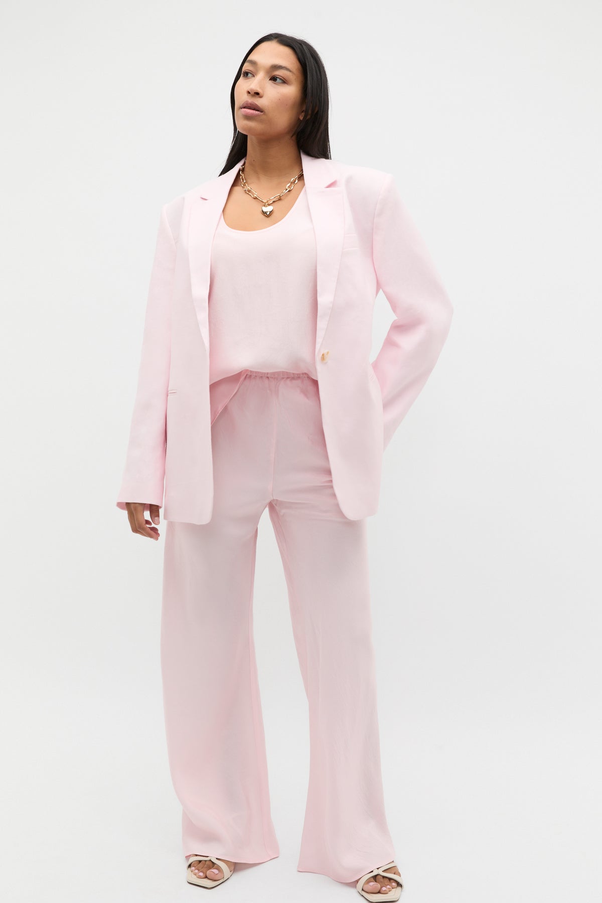 Tailored Linen Back Detail Blazer