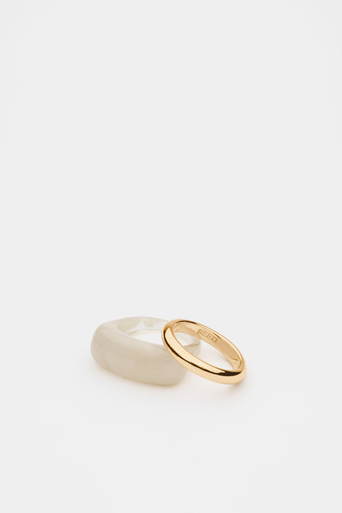 Rounded Resin Ring Set