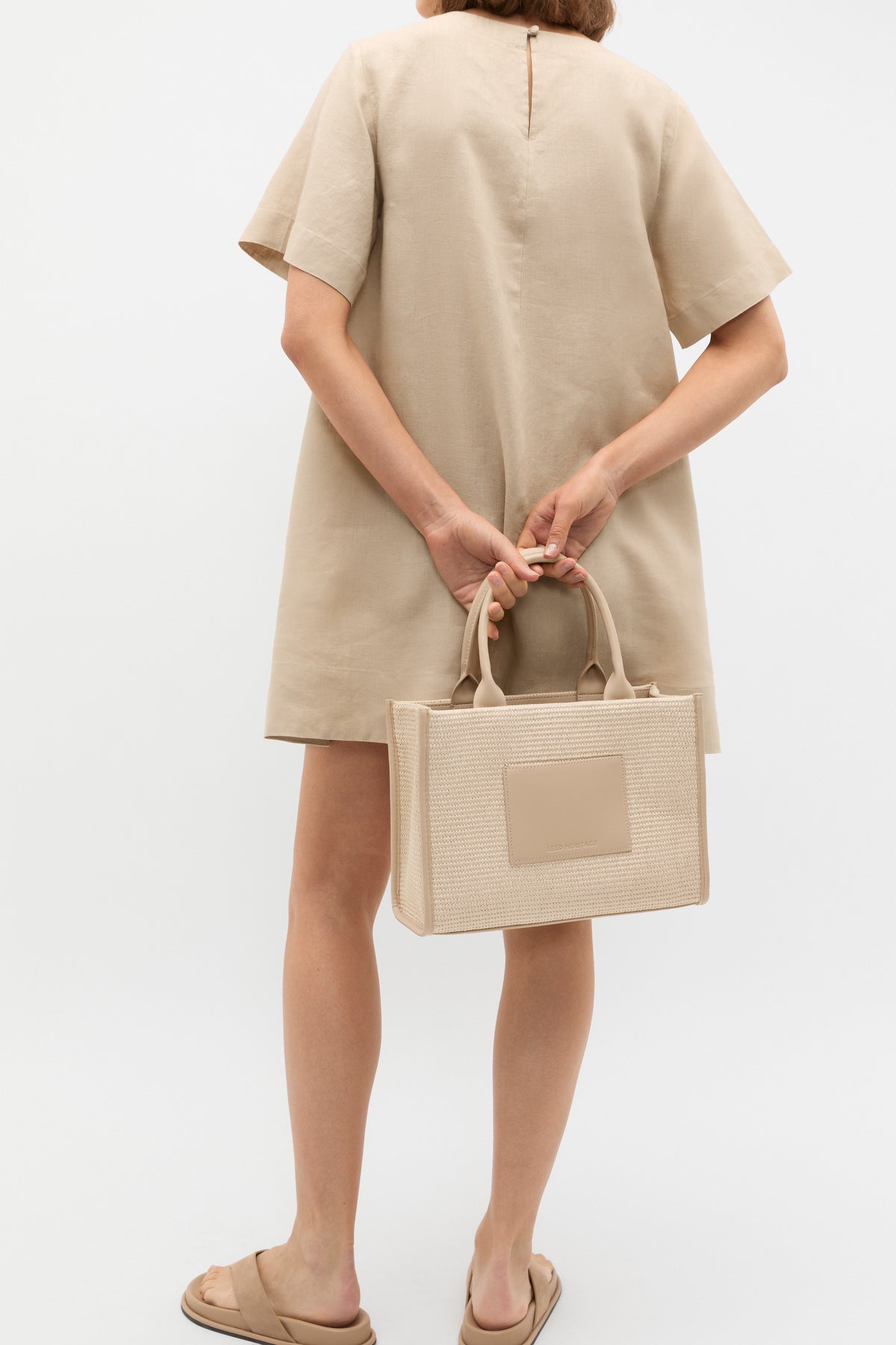 Structured Woven Mini Tote