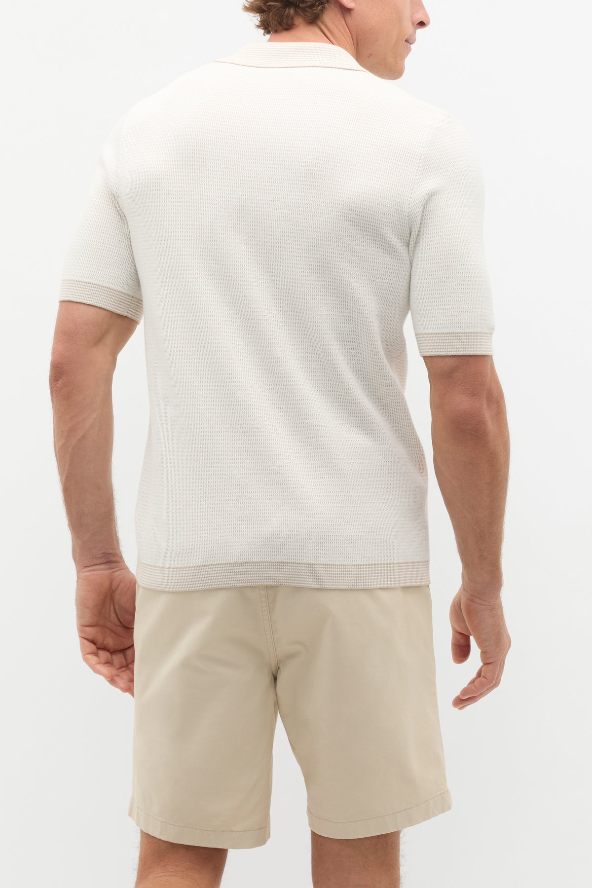 Multi Textured Knit Polo