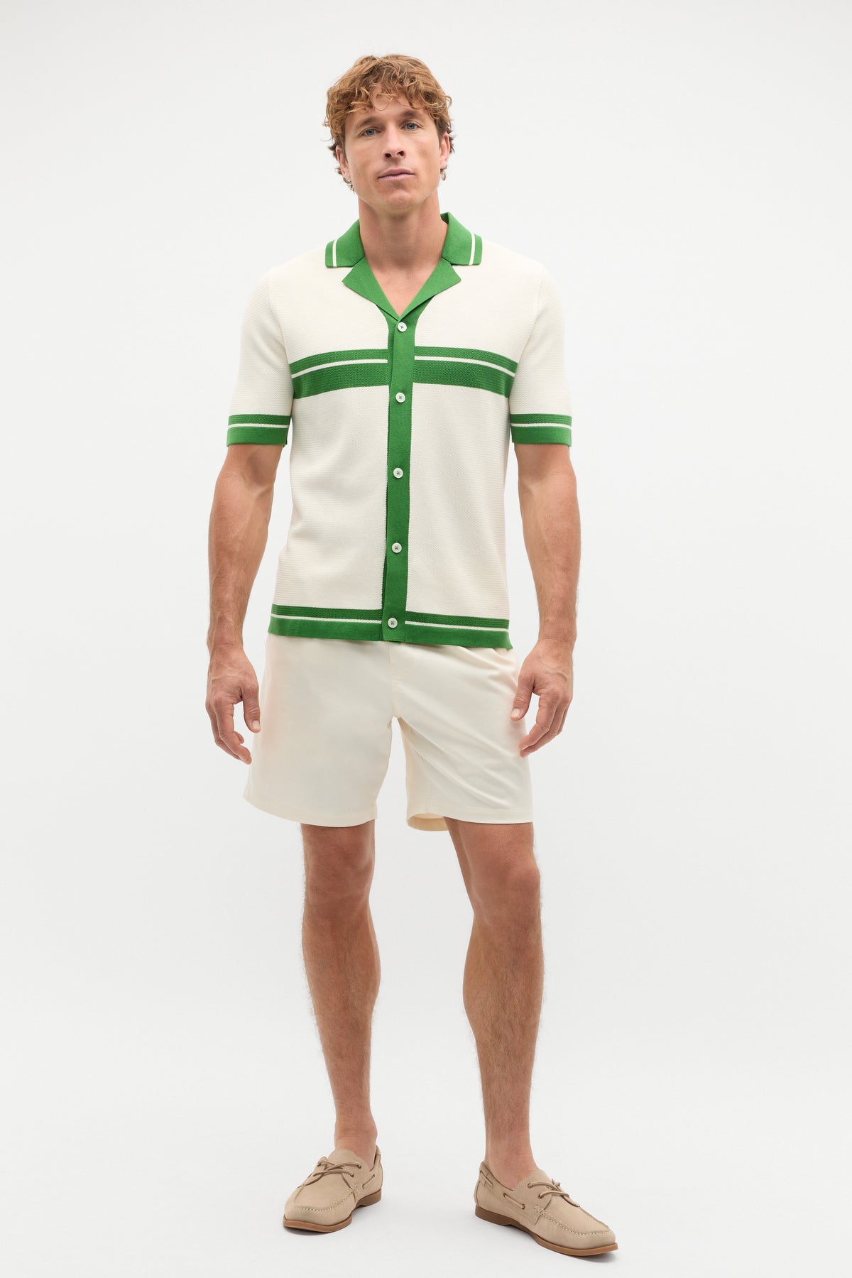 Contrast Trim Knit Shirt