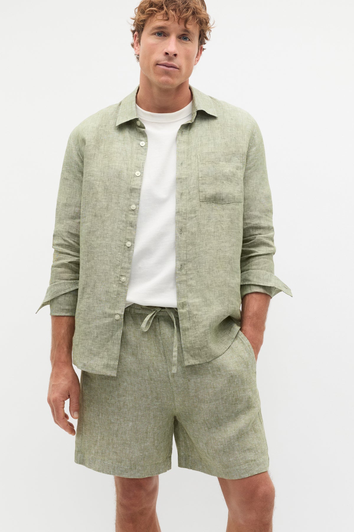 Linen Pullon Short