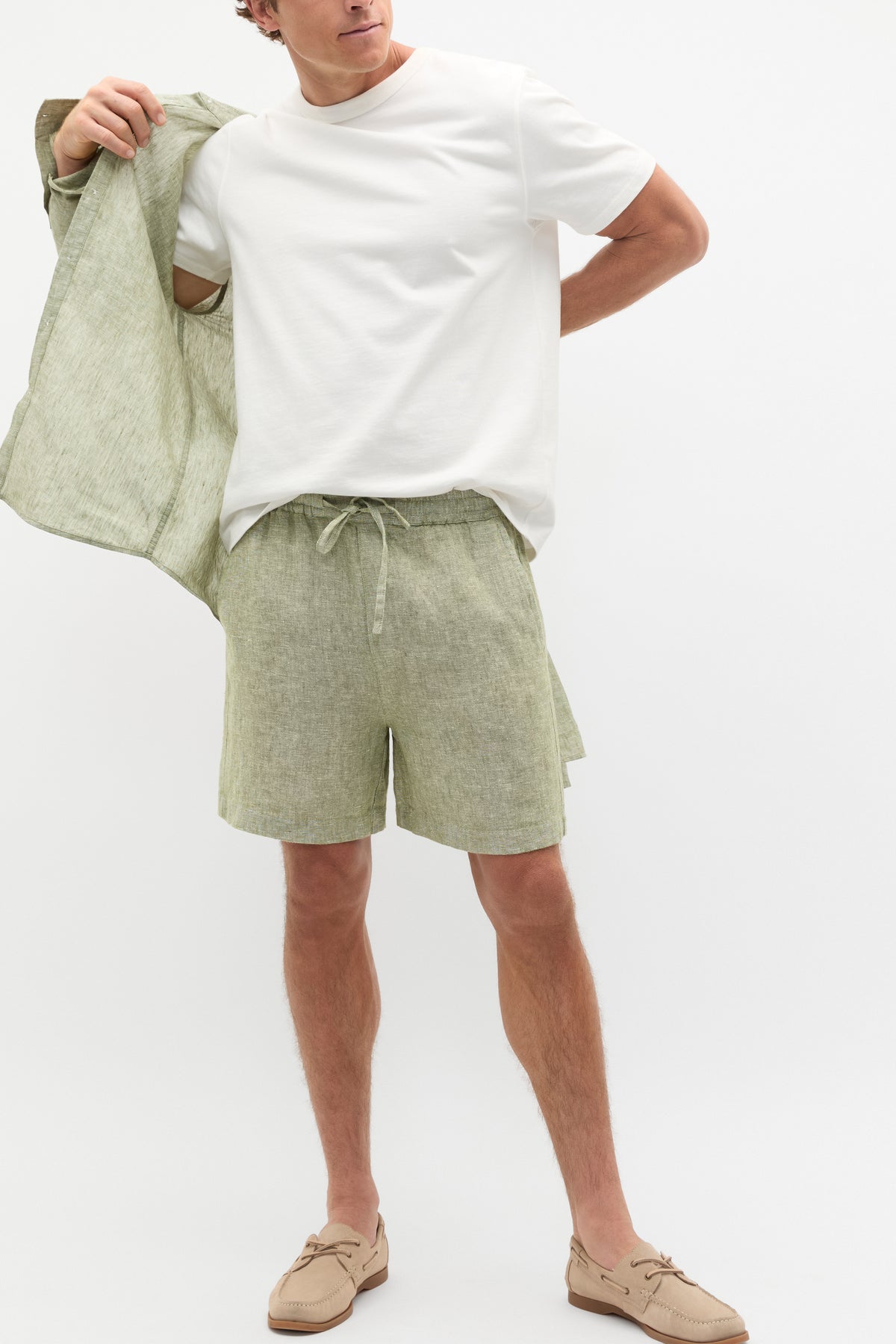 Linen Pullon Short