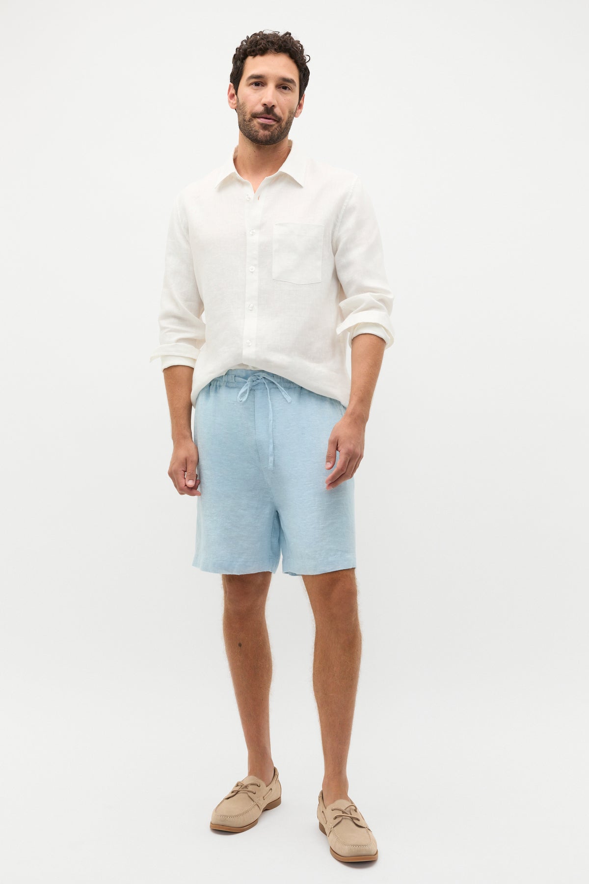 Linen Pullon Short