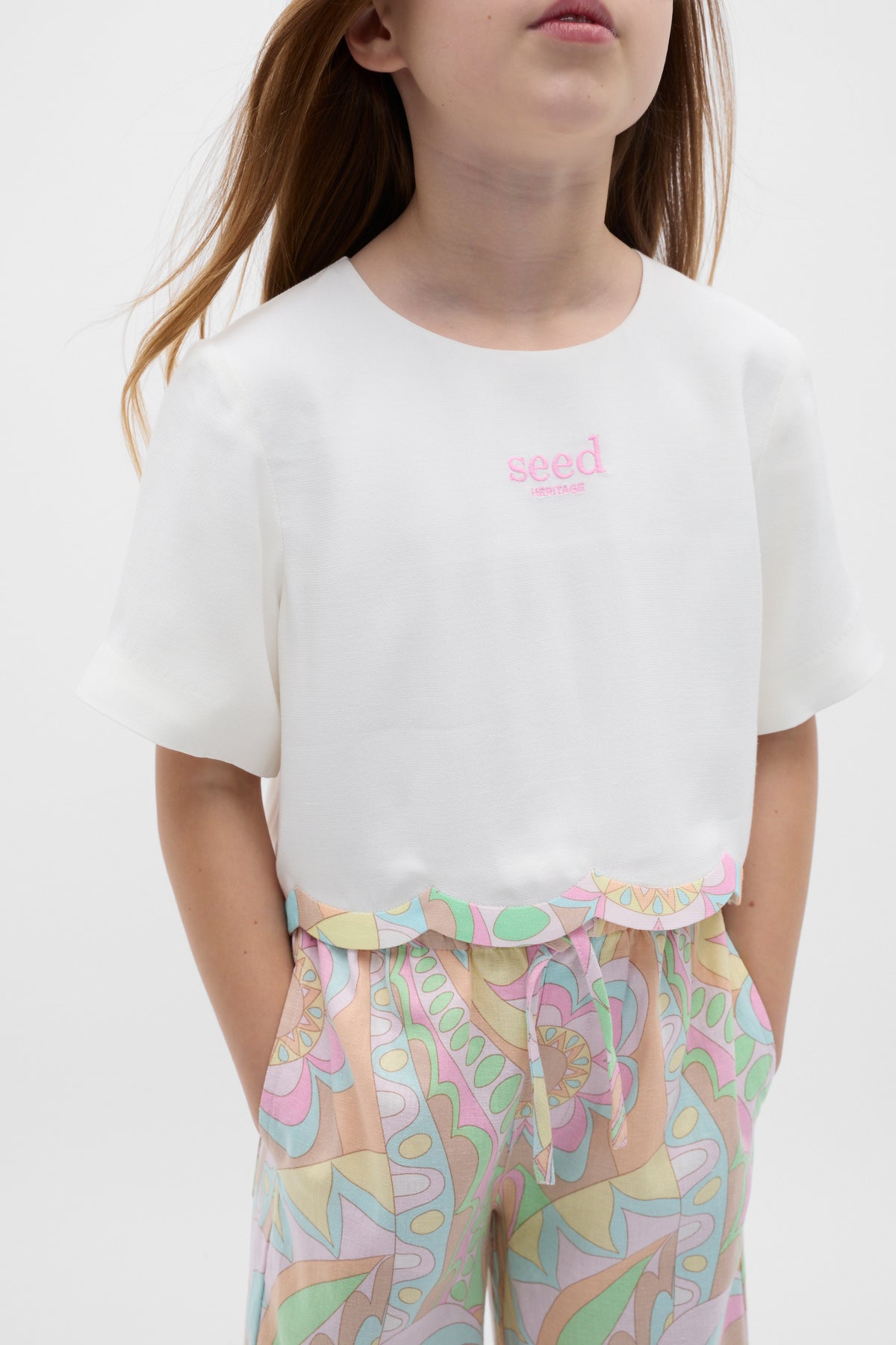 Scallop Spliced Top