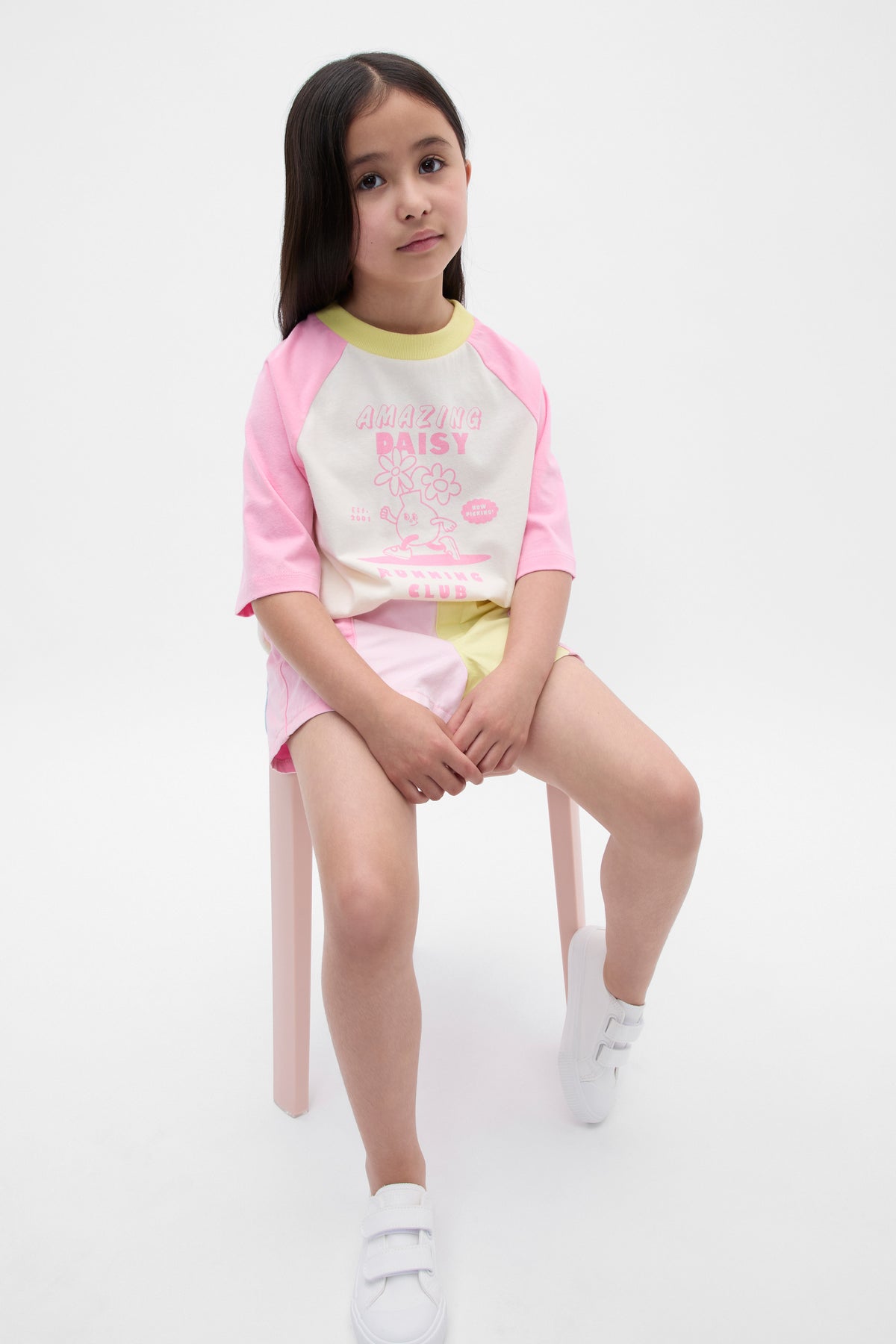 Colourblock Denim Short