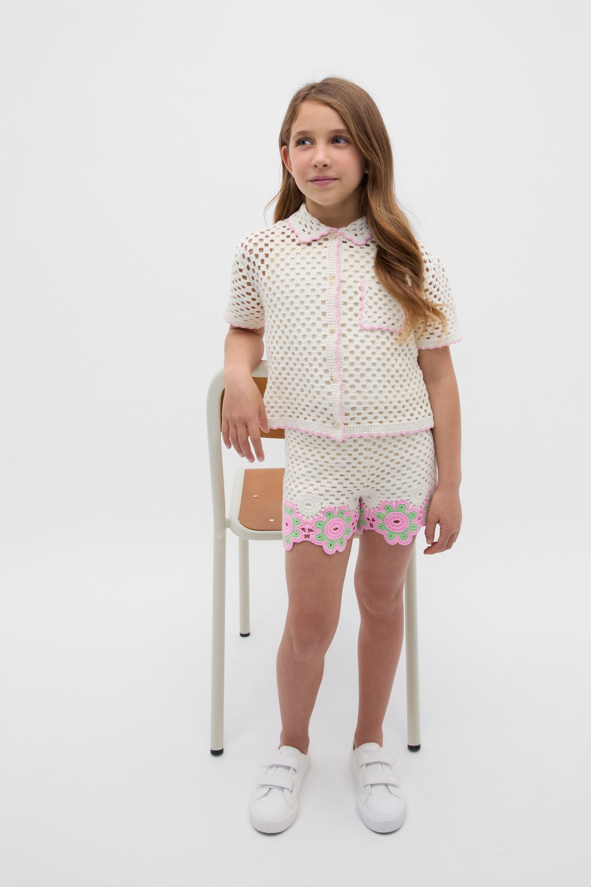 Floral Crochet Short